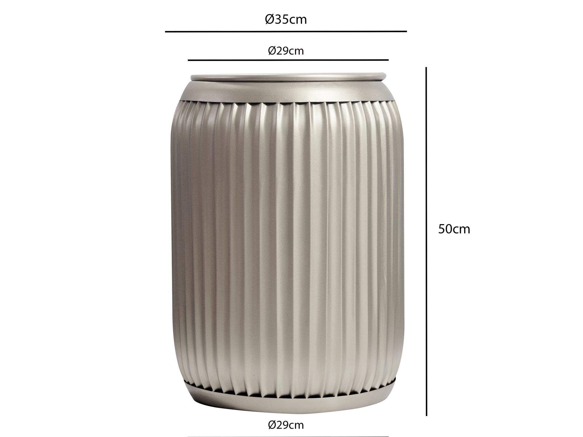Beistelltisch Laerdal Metall Silber Ø 35 cm