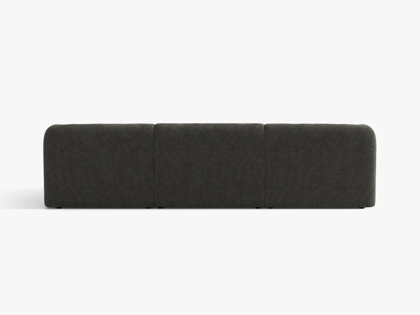 Micadoni Sofa Miley 3-Sitzer Chenille Eden Dunkelgrau