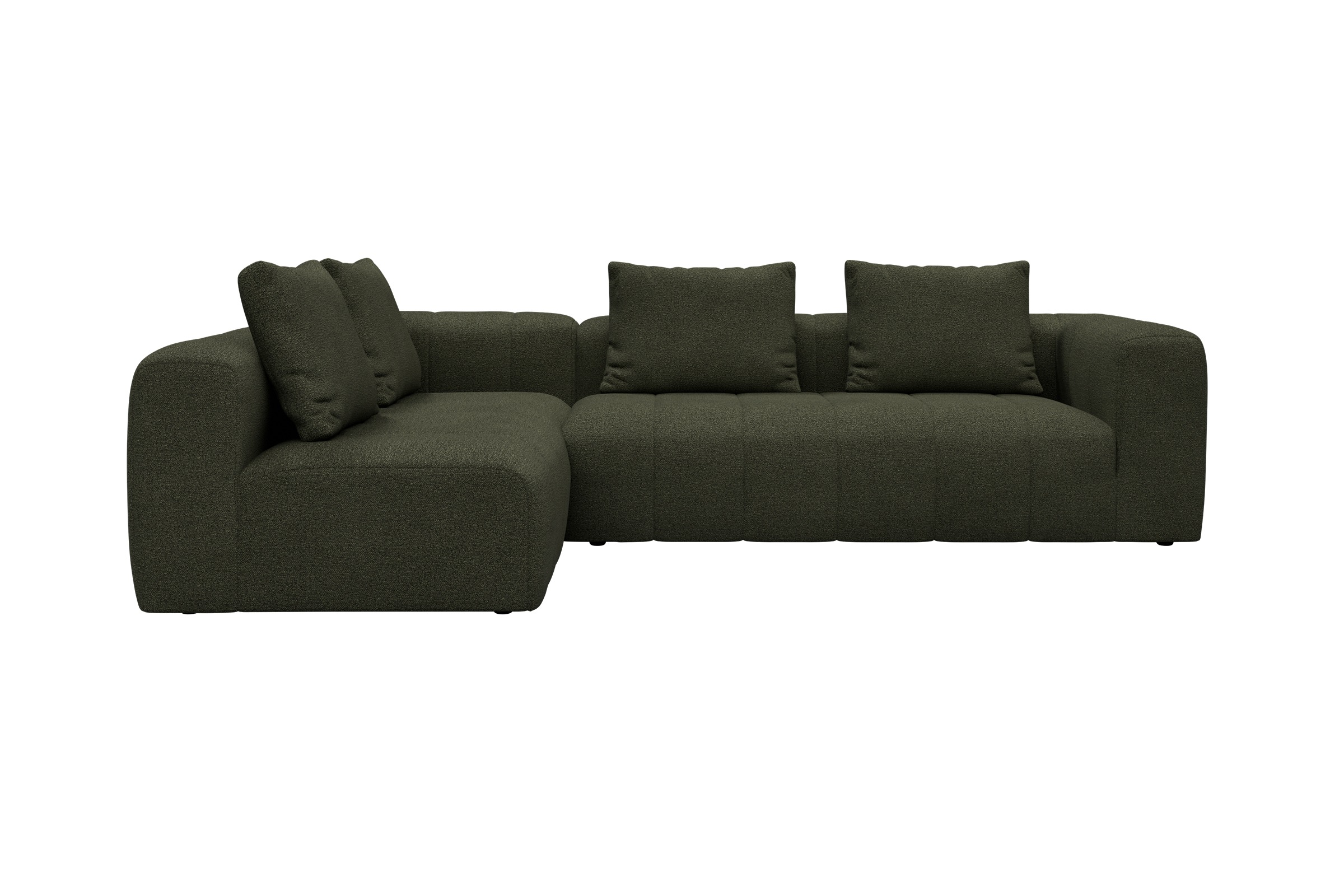 Hugo 2x 2,5-Sitzer Armlehne rechts Boucle-Forest-Green moebelfaktor