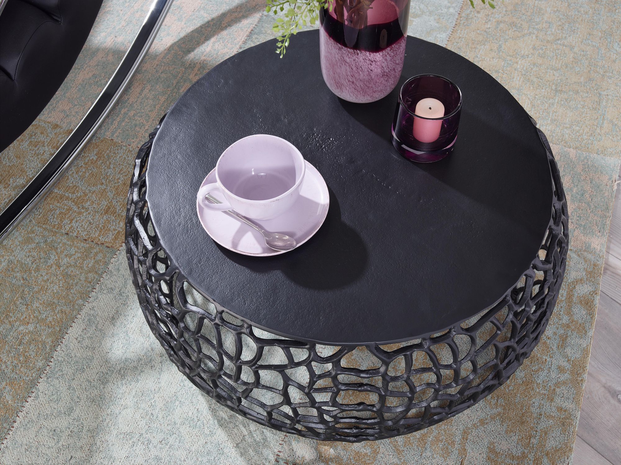 Couchtisch Brekke Schwarz Ø 66 × H 30 cm