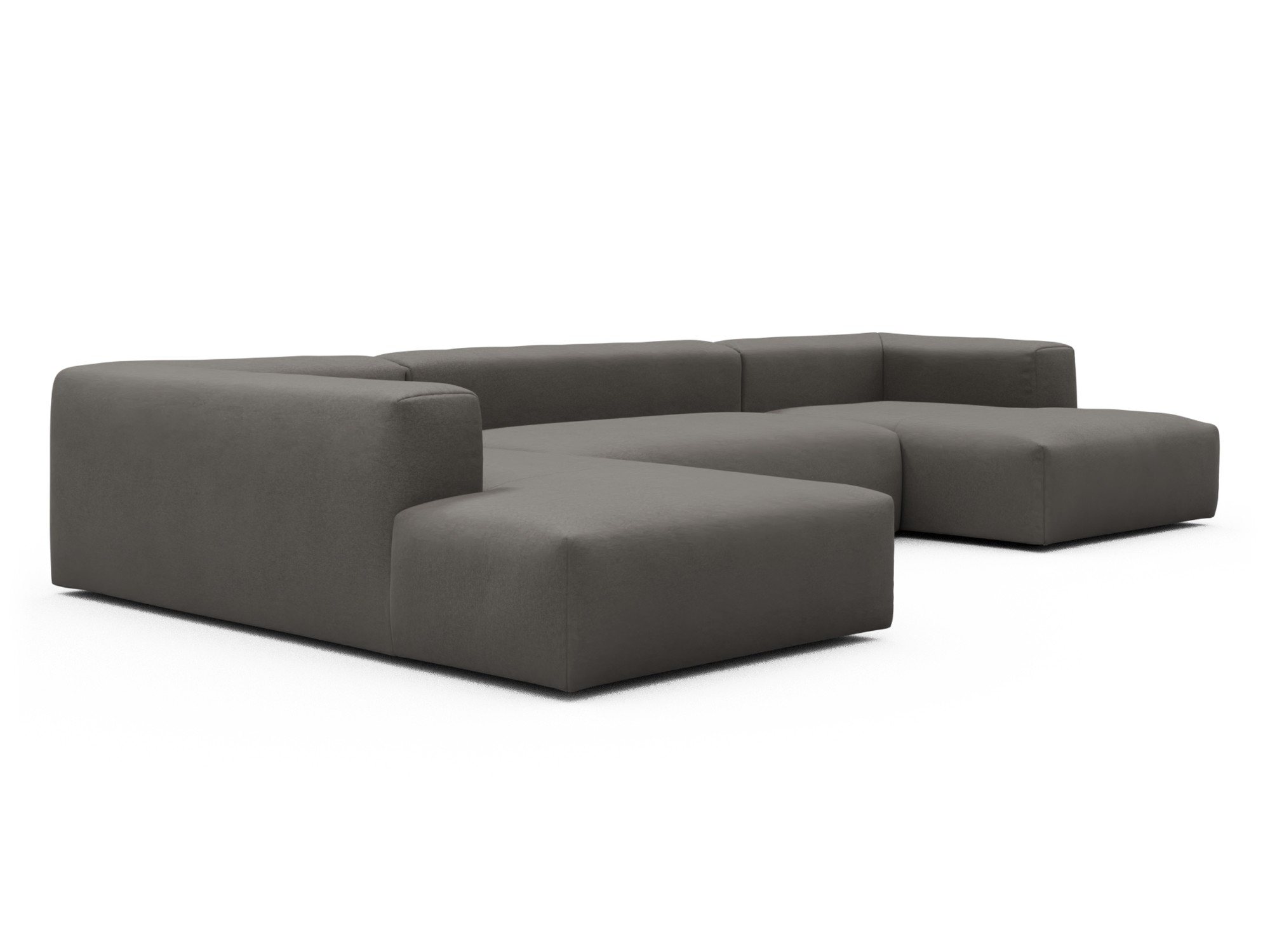 Skandi Home Wohnlandschaft Fred Relax-Ecke links mit 2-Sitzer und Chaiselongue rechts Satya-Taupe moebelfaktor
