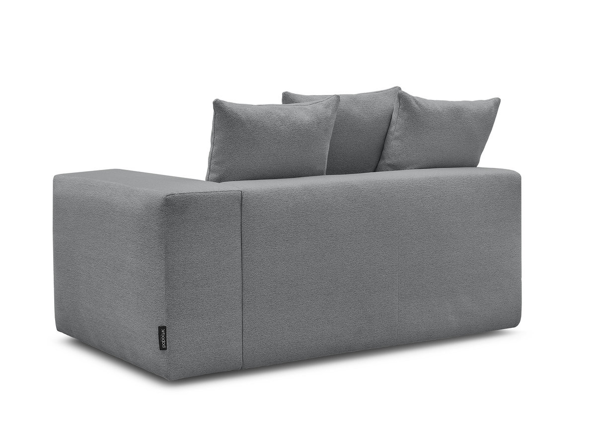 Bobochic Voltaire Sofamodul 2-Sitzer 178 × 100 cm Melange-Stoff Dunkelgrau Ecke rechts
