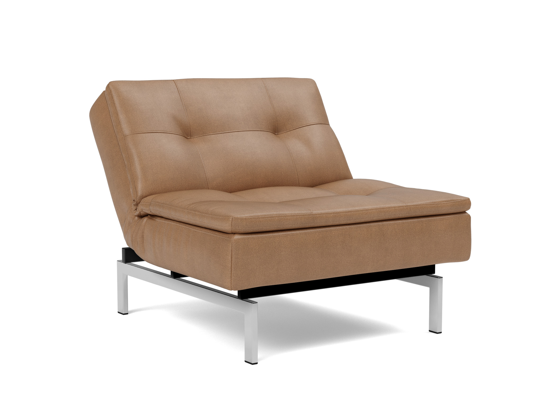 Sessel Dublexo Lederoptik Faunal 551-Brown Beine Chrom