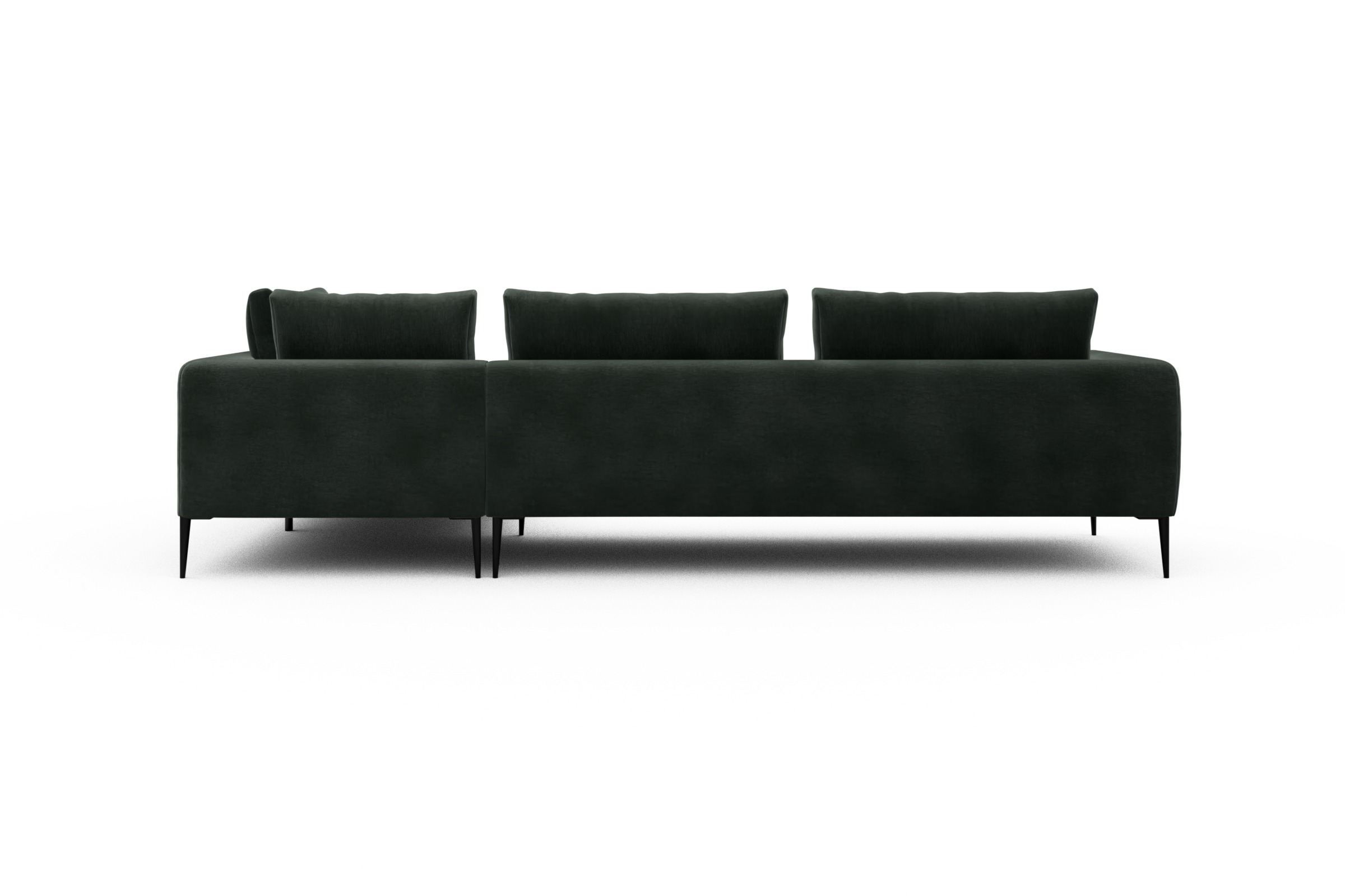 Ecksofa Paul Relax-Ecke links mit 3-Sitzer Smooth-Laurel-Green
