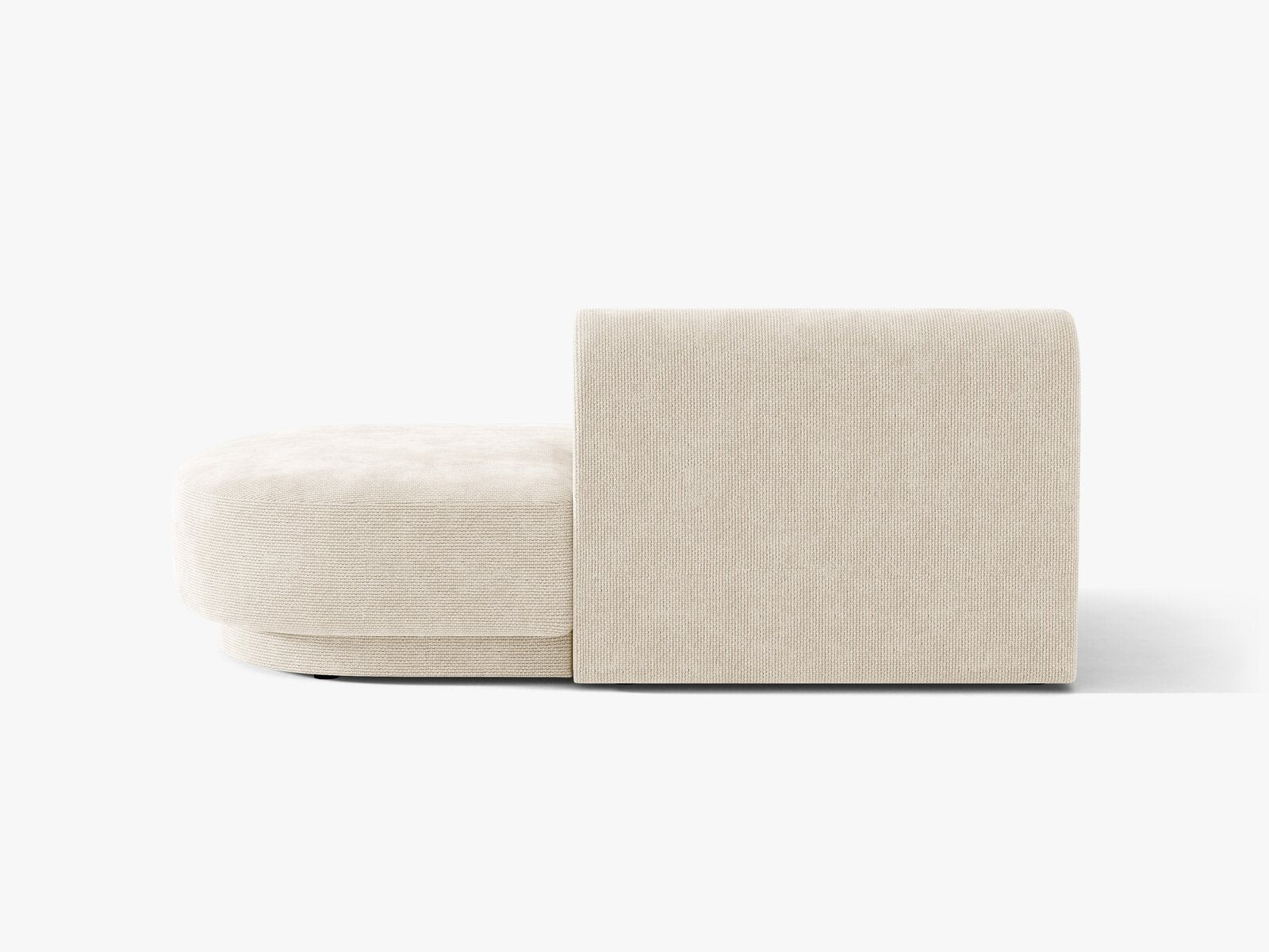 Micadoni 2-Sitzer Sitzmodul offen Miley Rechts Chenille Eden Elfenbein