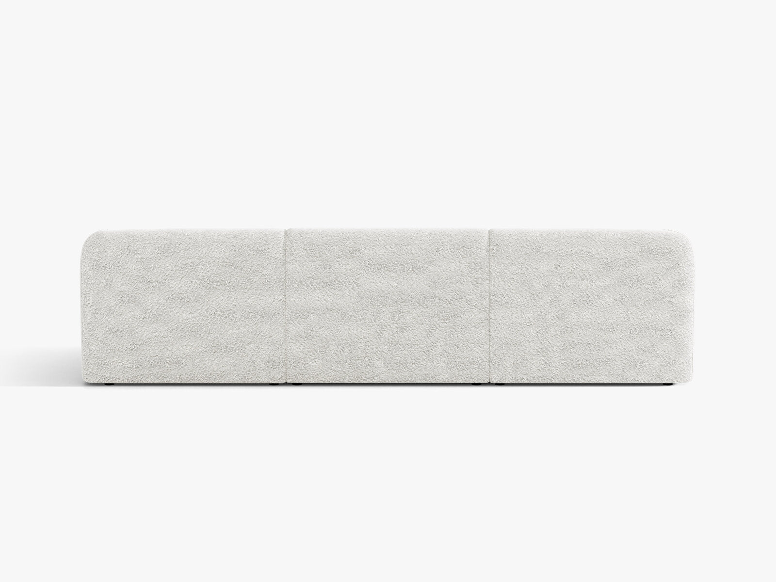 Micadoni Sofa Miley 3-Sitzer Boucle Baloo Weiß