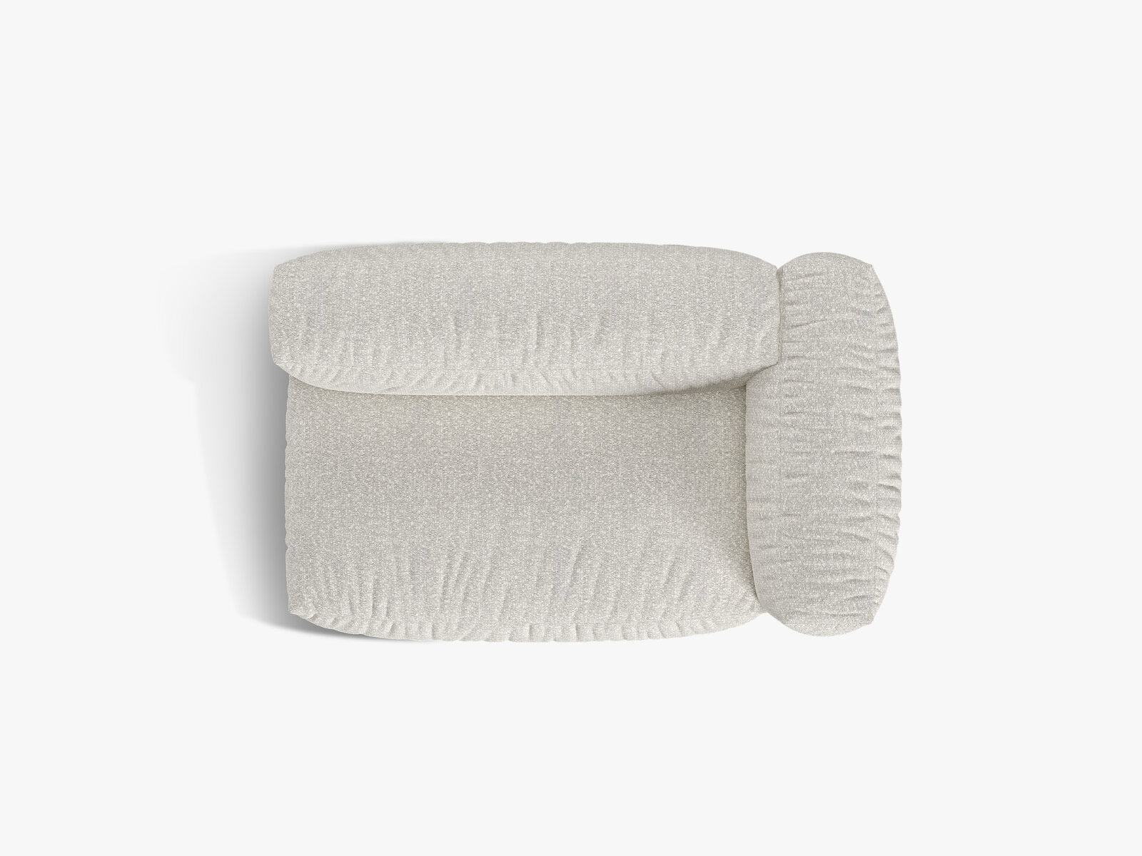 Micadoni Eckmodul Martina 1-Sitzer Groß Boucle Monet Grau Beige Melange Rechts
