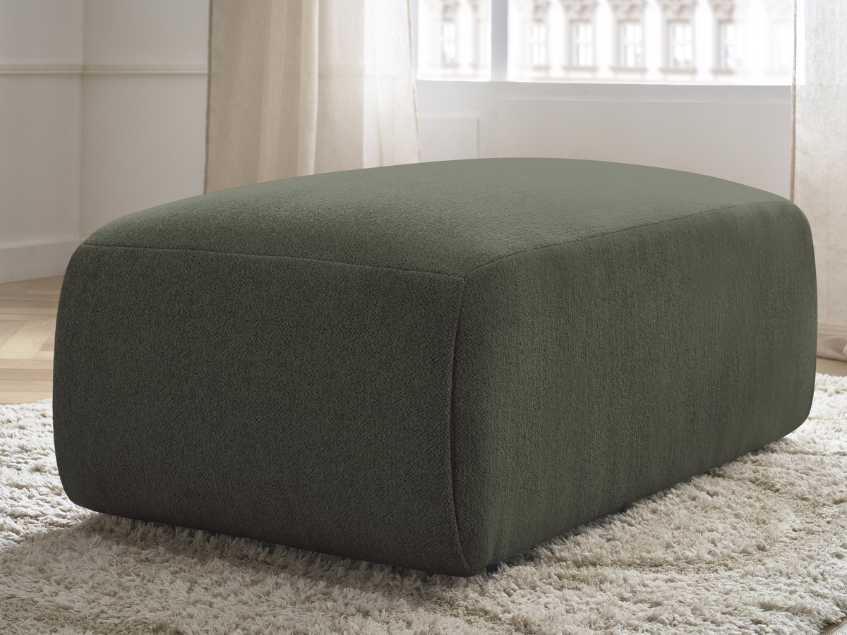 Bobochic Jana Pouf 63 × 114 cm Melange-Stoff Grün