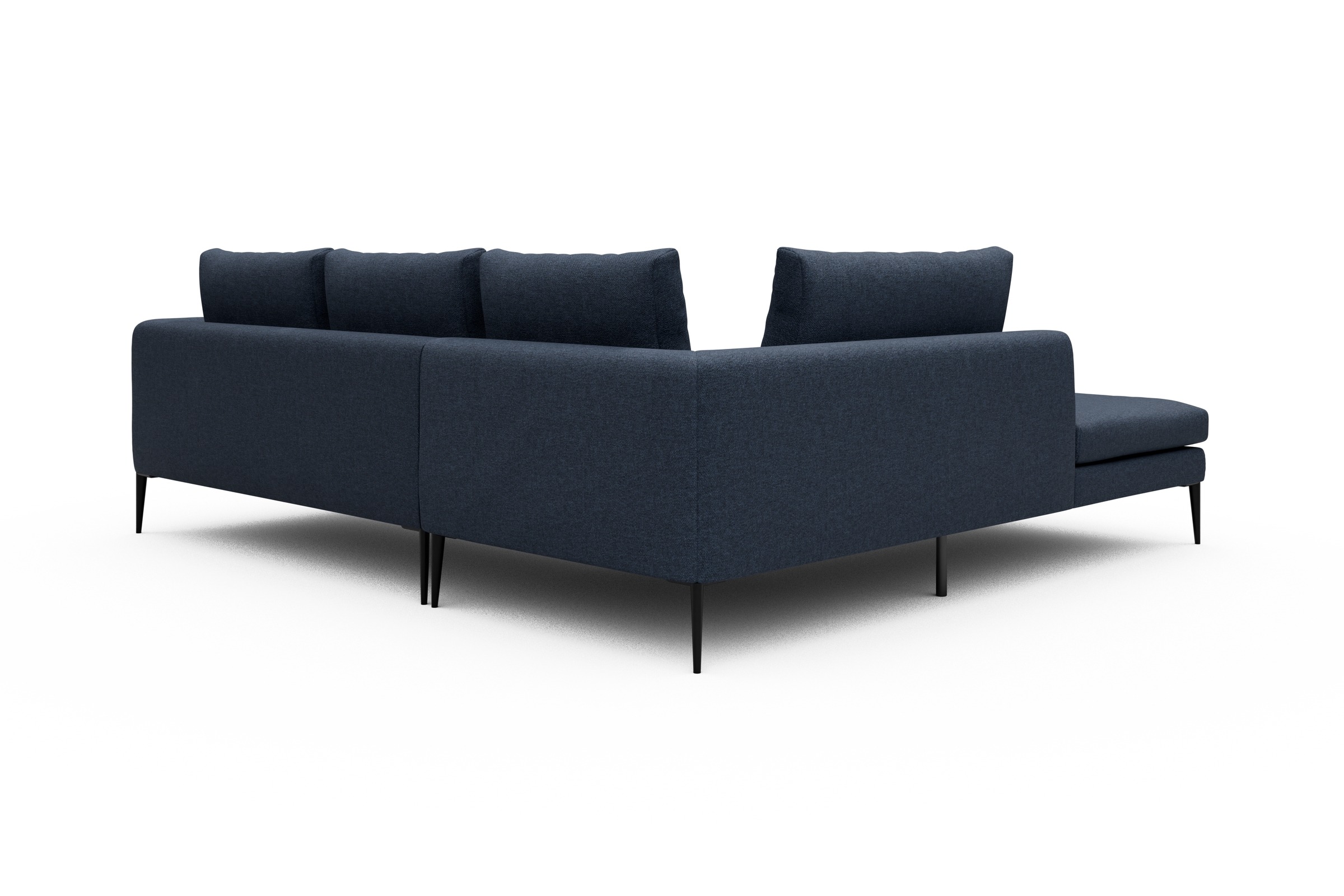 Ecksofa Paul Relax-Ecke links mit 2-Sitzer Sama-Deep-Blue