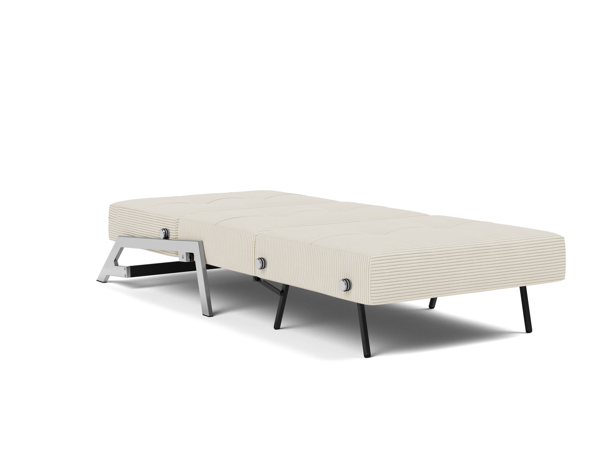Schlafsessel Cubed 90 Kord Corduroy 594-Ivory Beine Chrom