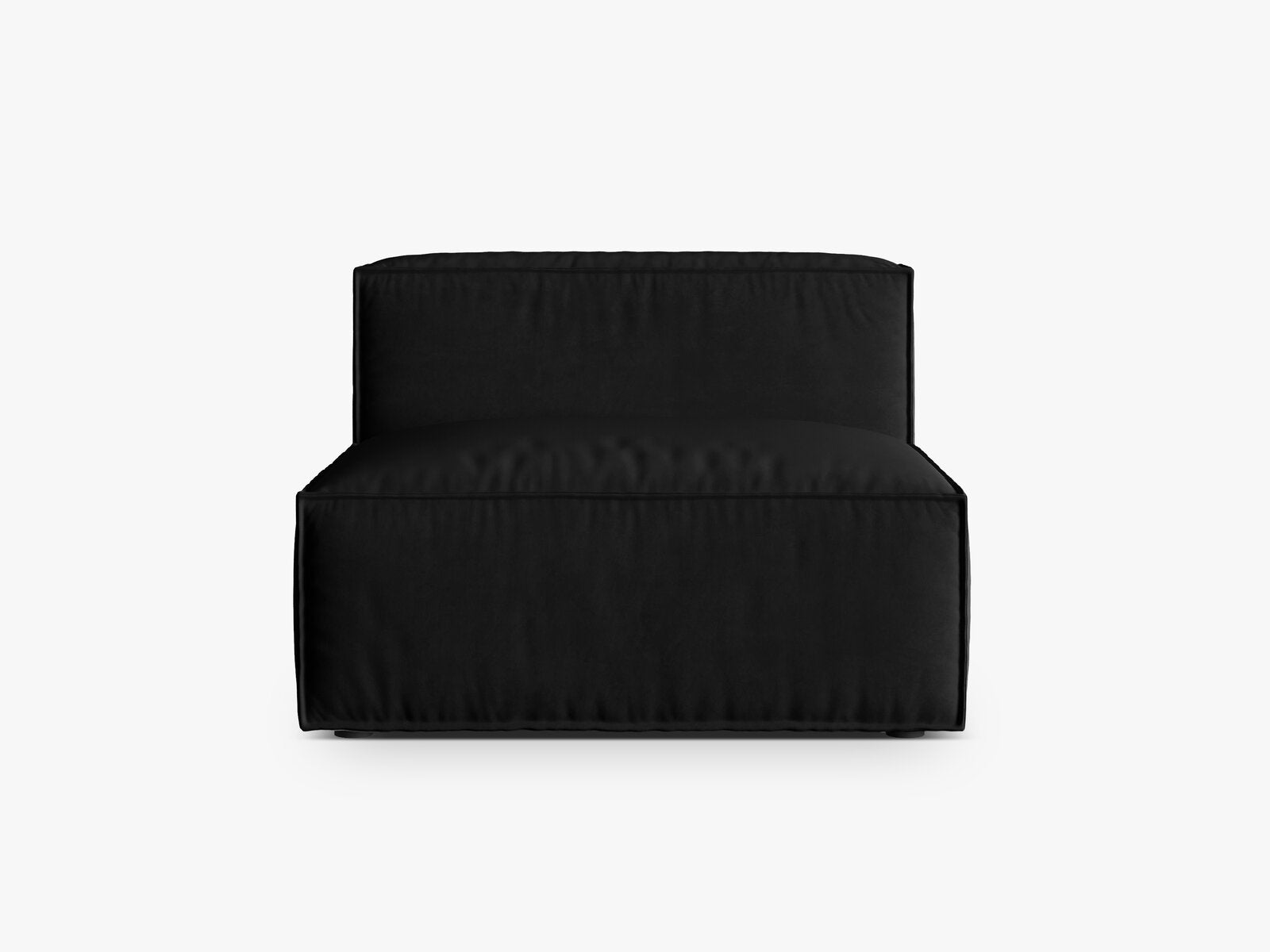 Micadoni Modul Nuria 1-Sitzer Samt Schwarz