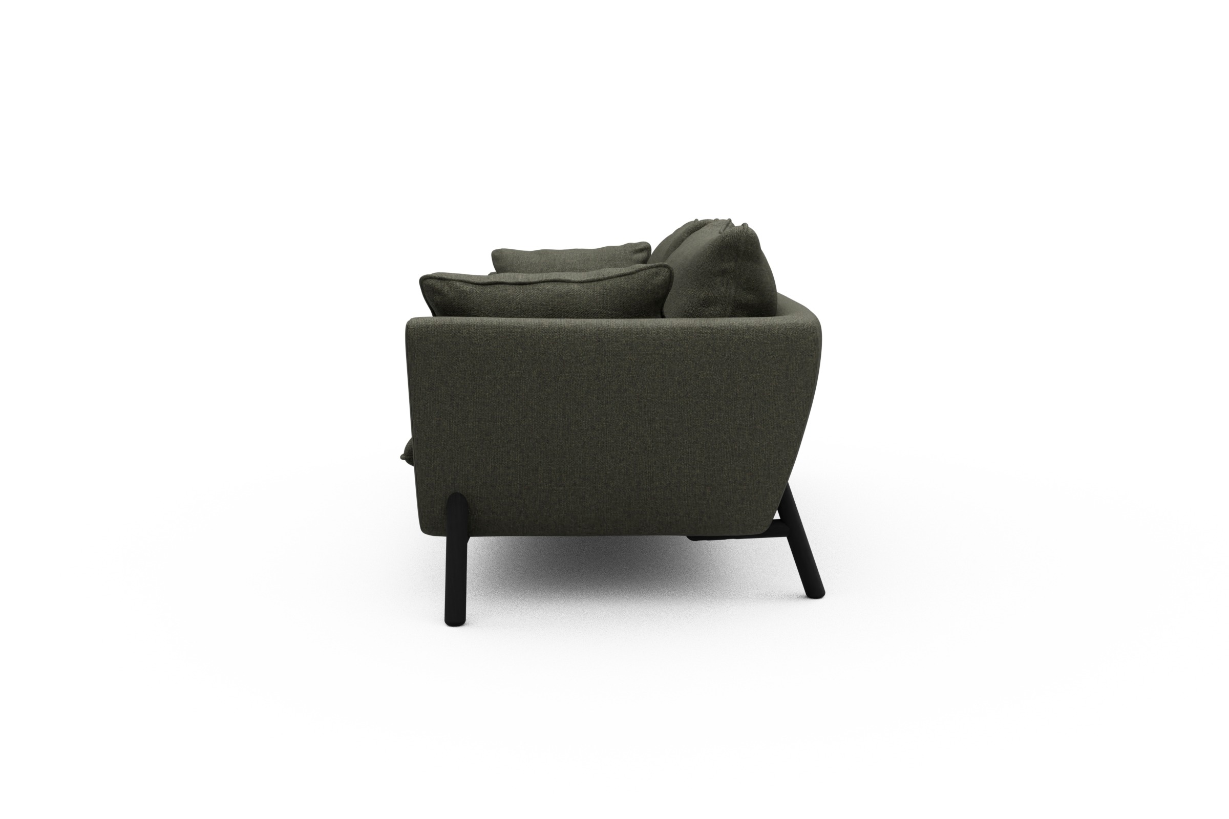 Sofa Emil PREMIUM 3-Sitzer Beinfarbe Eiche Schwarz Sama-Winter-Moss
