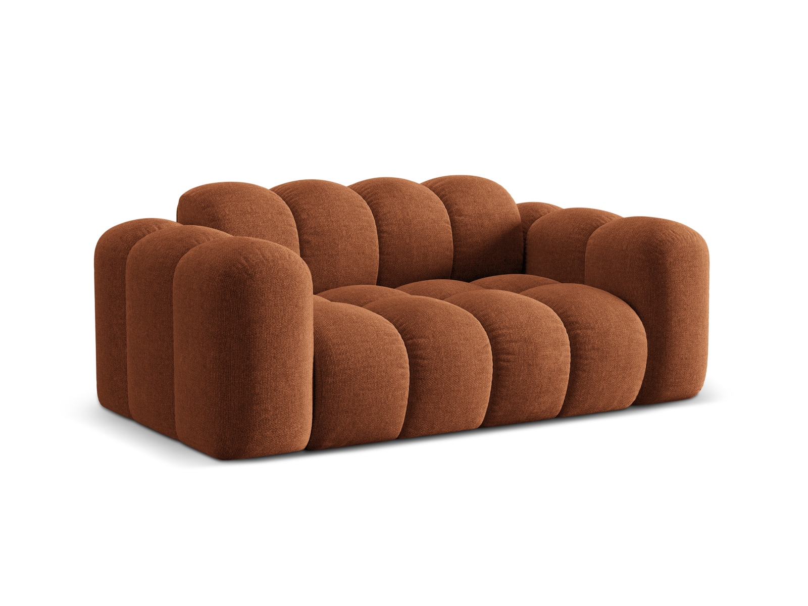 Cosmopolitan Design Sofa Treno 2-Sitzer Chenille Eden Ziegel