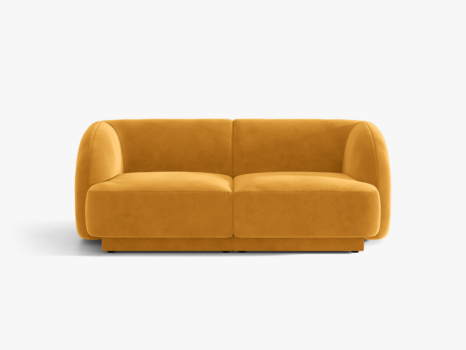 Micadoni Sofa Miley 2-Sitzer Samt Venus Gelb