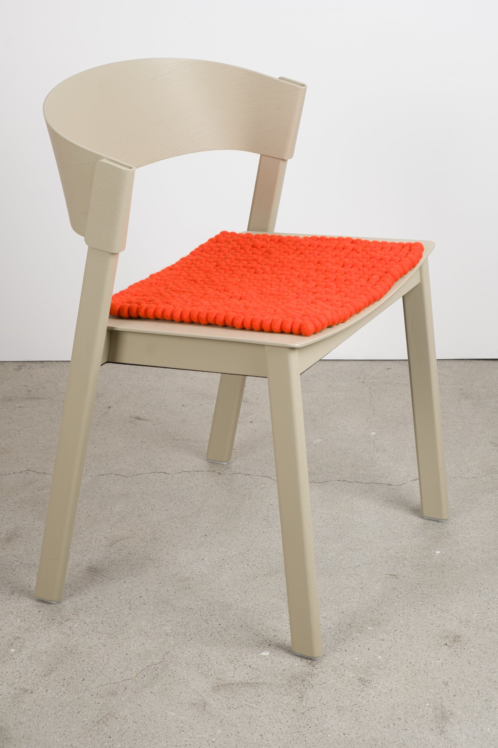 myfelt Mats Filzkugel-Sitzauflage Rotorange 36 x 36 cm