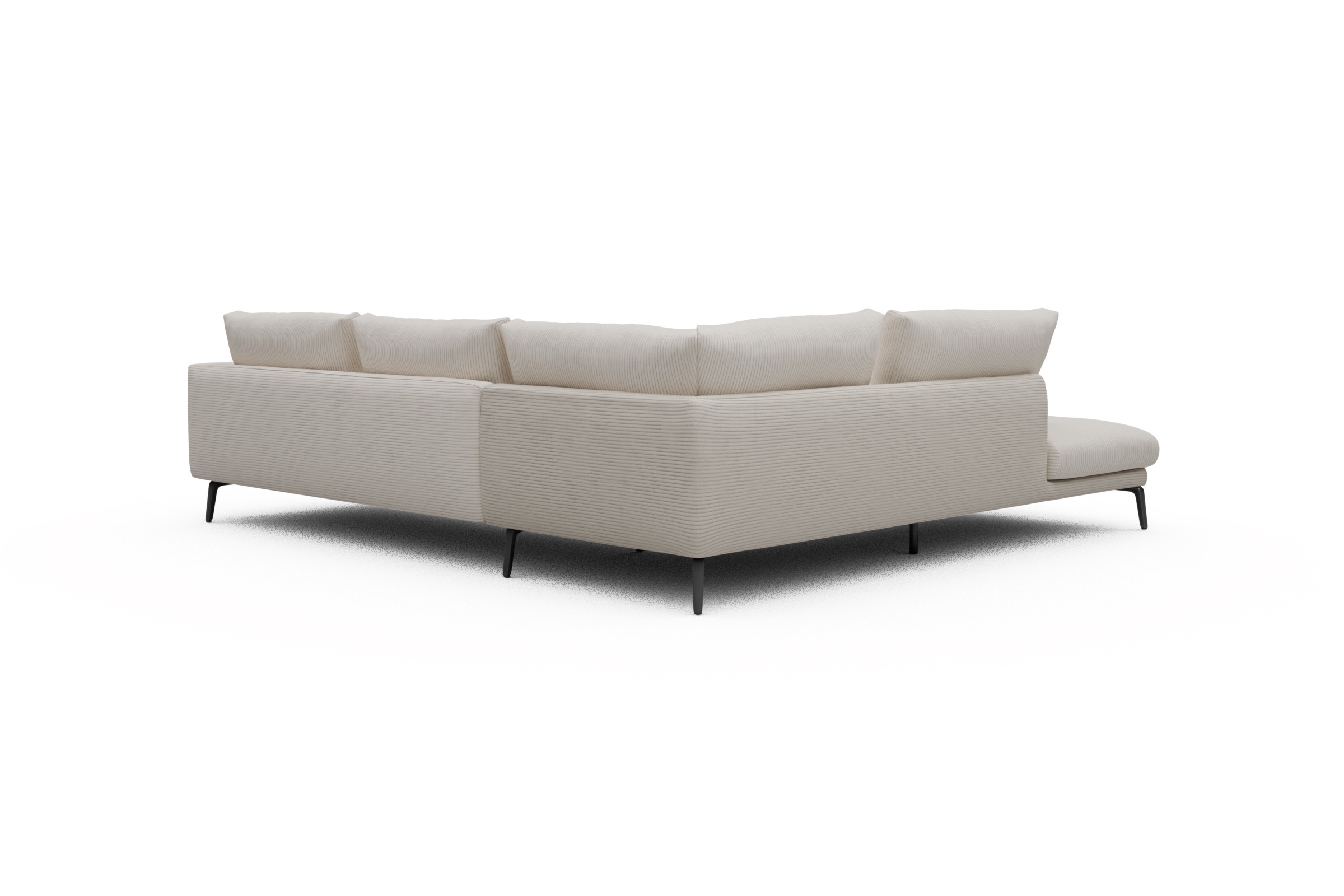 Ecksofa Karl Relax-Ecke links mit 2,5-Sitzer Corduroy-Ivory