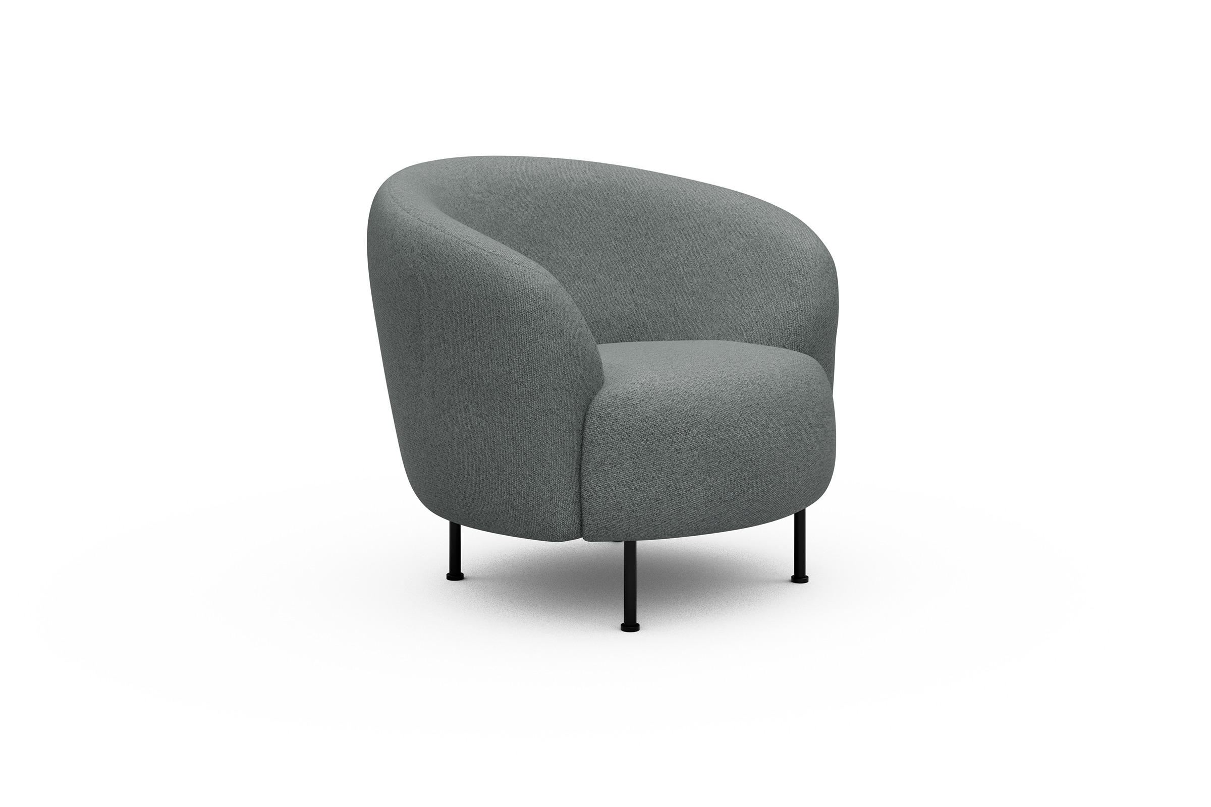 Sessel Ronda Metallbeine Schwarz Denari-Soft-Grey