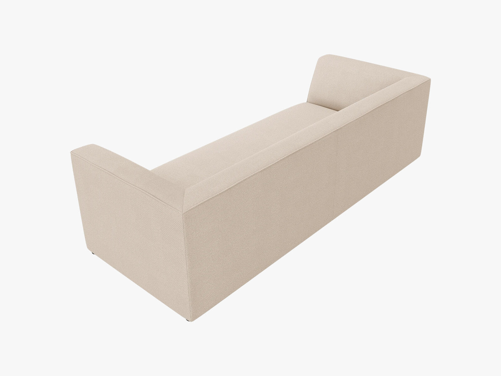 Micadoni Sofa Ruby 3-Sitzer Strukturierter Stoff Ottawa Beige