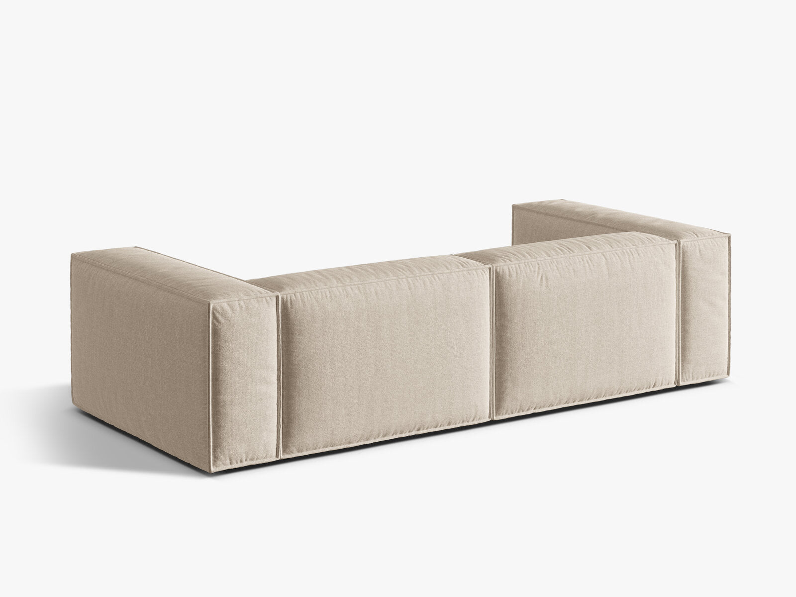 Micadoni Sofa Nuria 4-Sitzer Strukturierter Stoff Beige