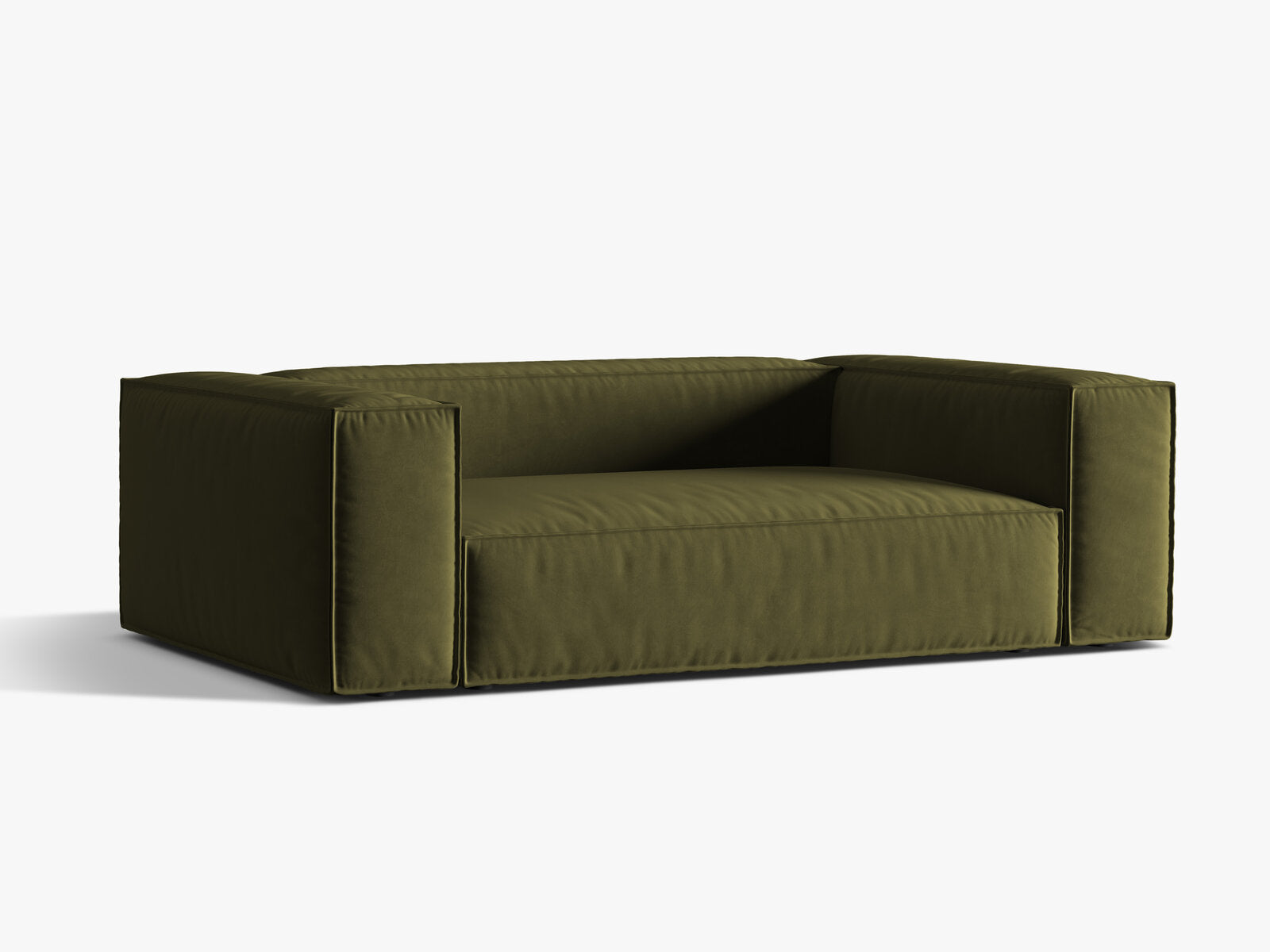 Micadoni Sofa Nuria 3-Sitzer Samt Moßgrün Melange