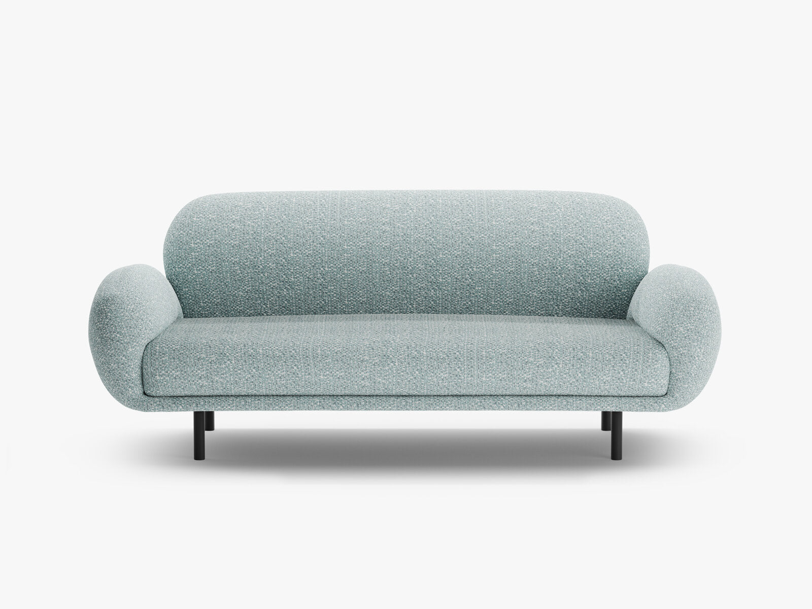 Micadoni Sofa Poppy 2-Sitzer große Version Chenille Silencio Gedämpftes Blau