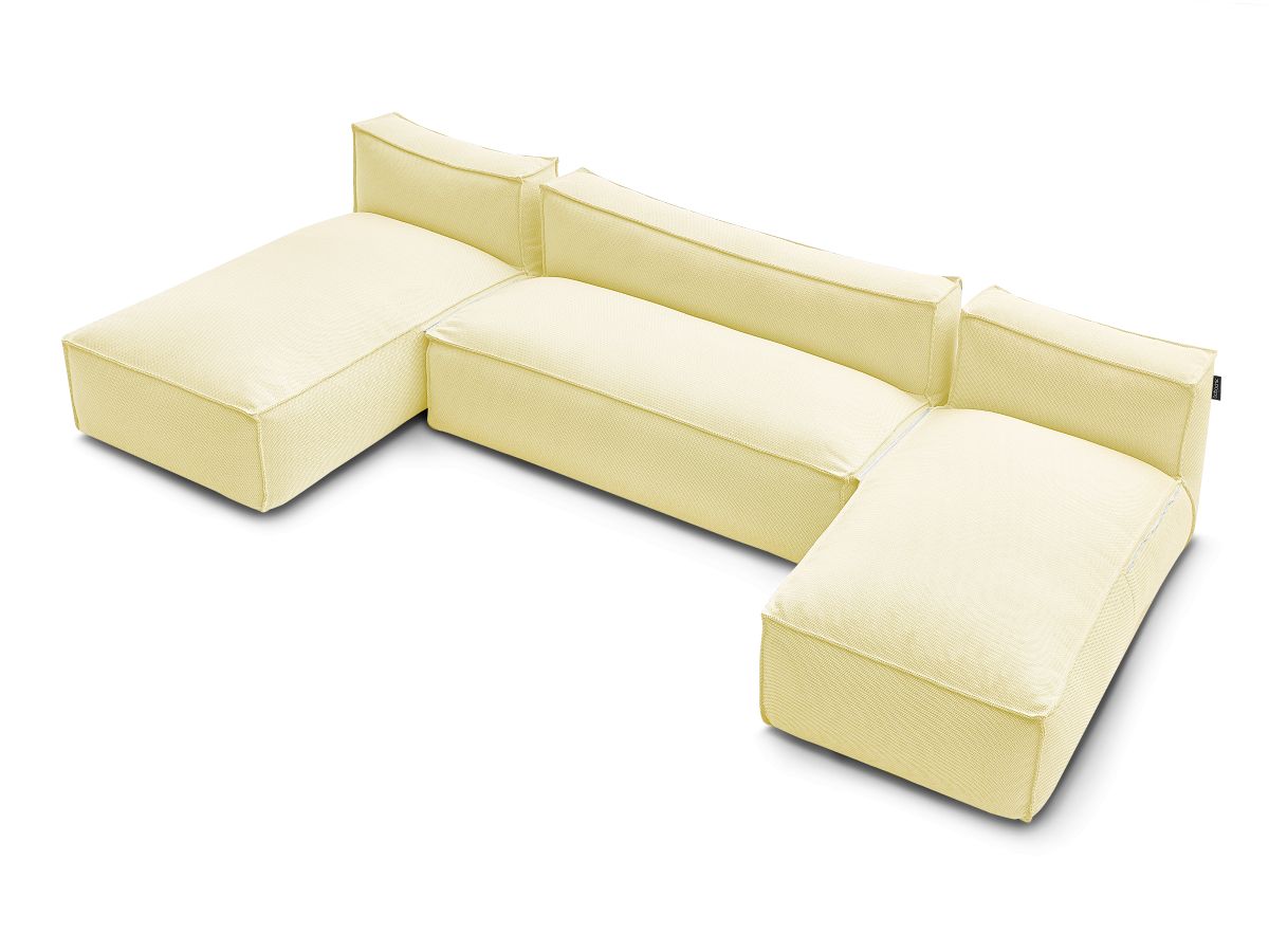 Bobochic Biarritz Gartensofa 4-Sitzer Melange-Stoff Gelb