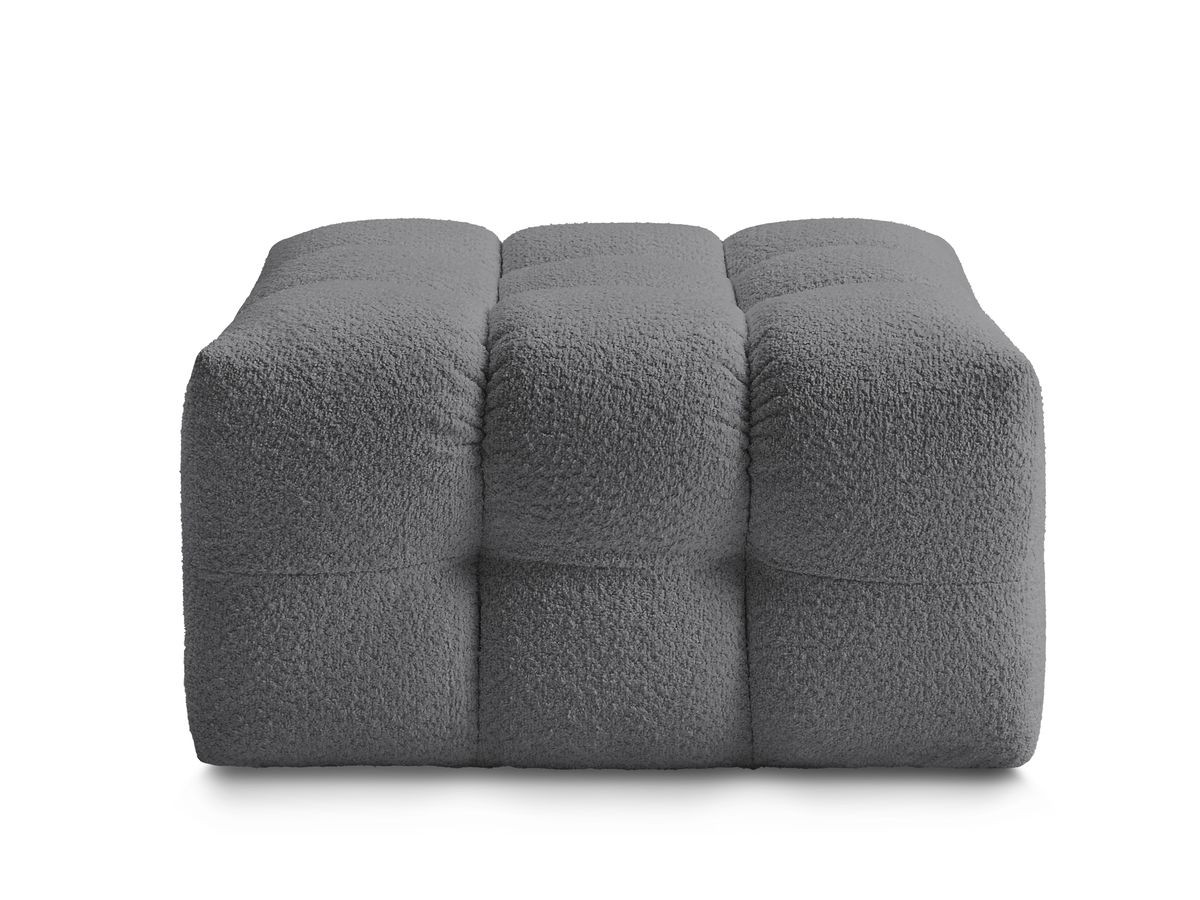 Bobochic Cloud Pouf Bouclé-Stoff Dunkelgrau