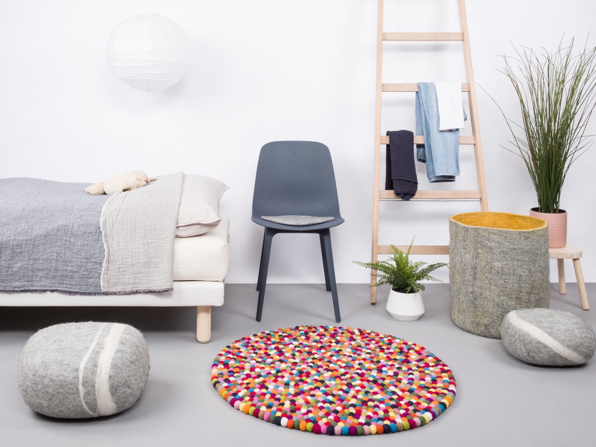 myfelt Lotte Filzkugelteppich - 140 cm
