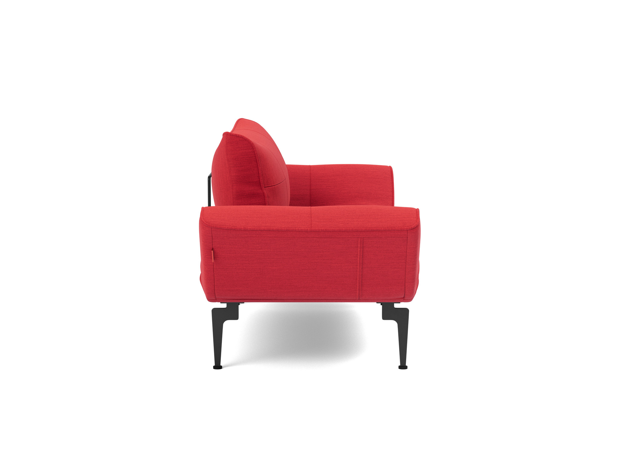 Tagesbett Zeal Flachgewebe Elegance 511-Red Beine Laser schwarz