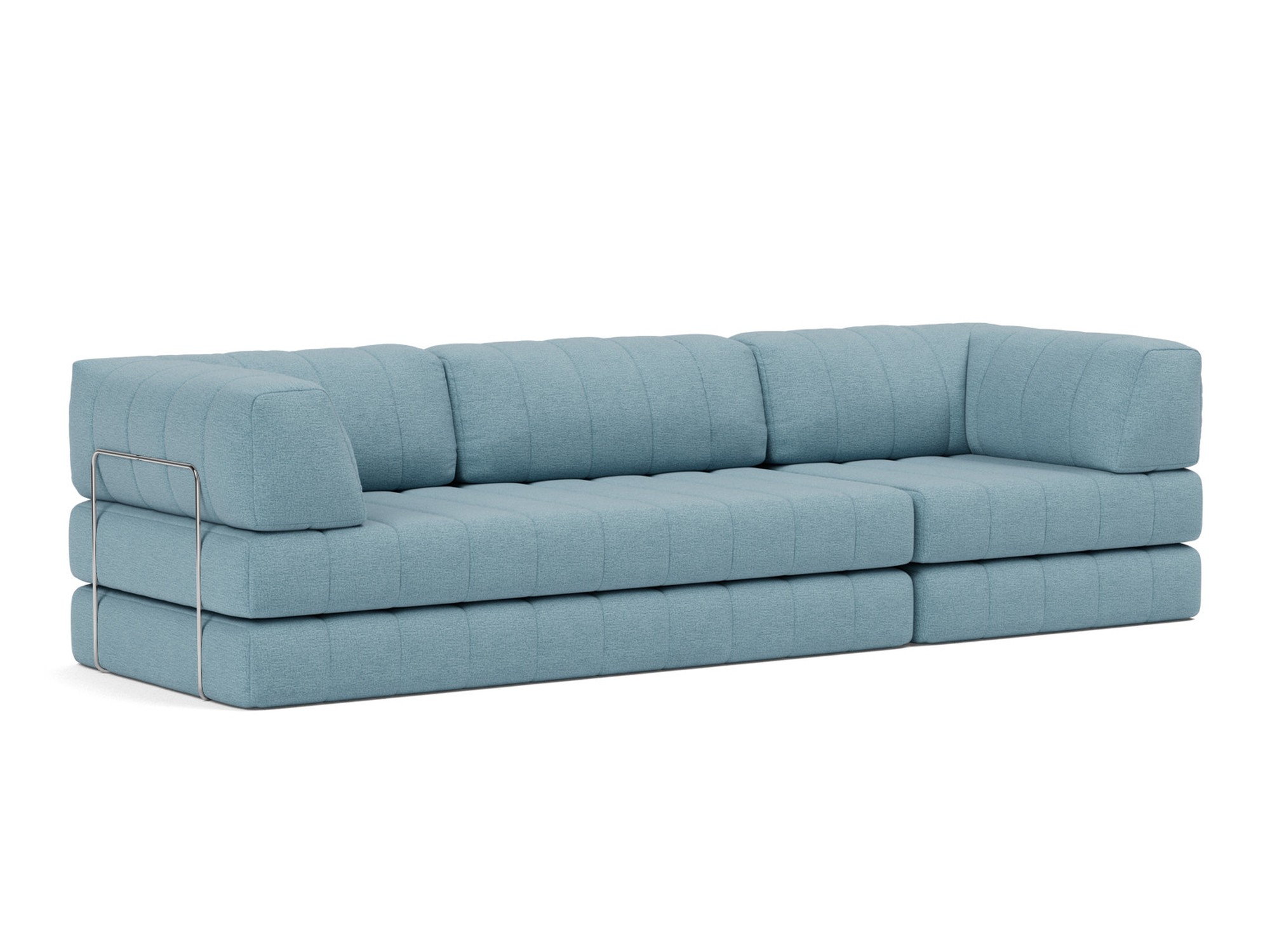 Schlafsofa CozyPad Grand mit Armlehnen Flachgewebe Mixed Dance 525-Light-Blue