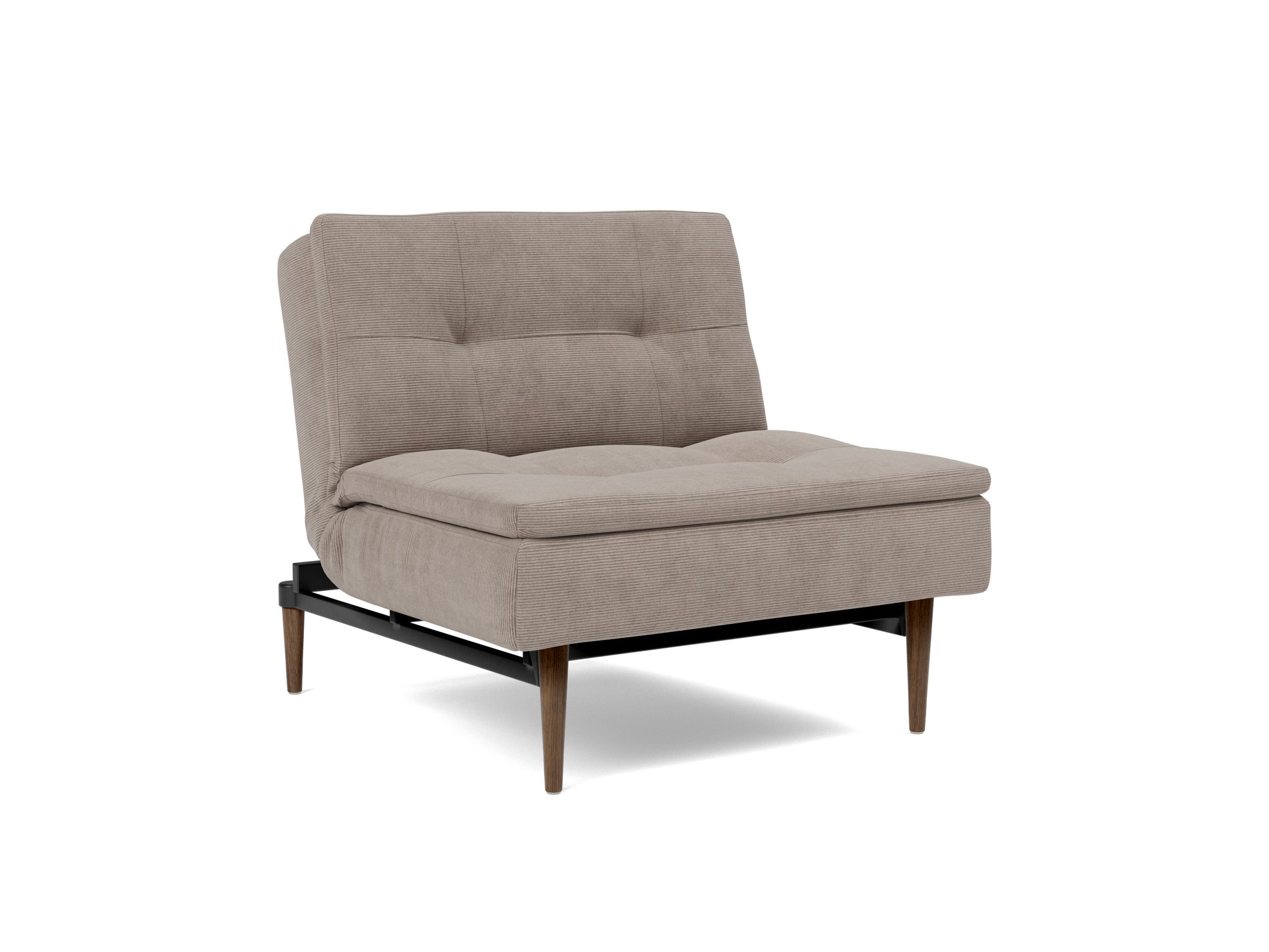 Sessel Dublexo Kord Cordufine 318-Beige Beine Styletto Eiche dunkel