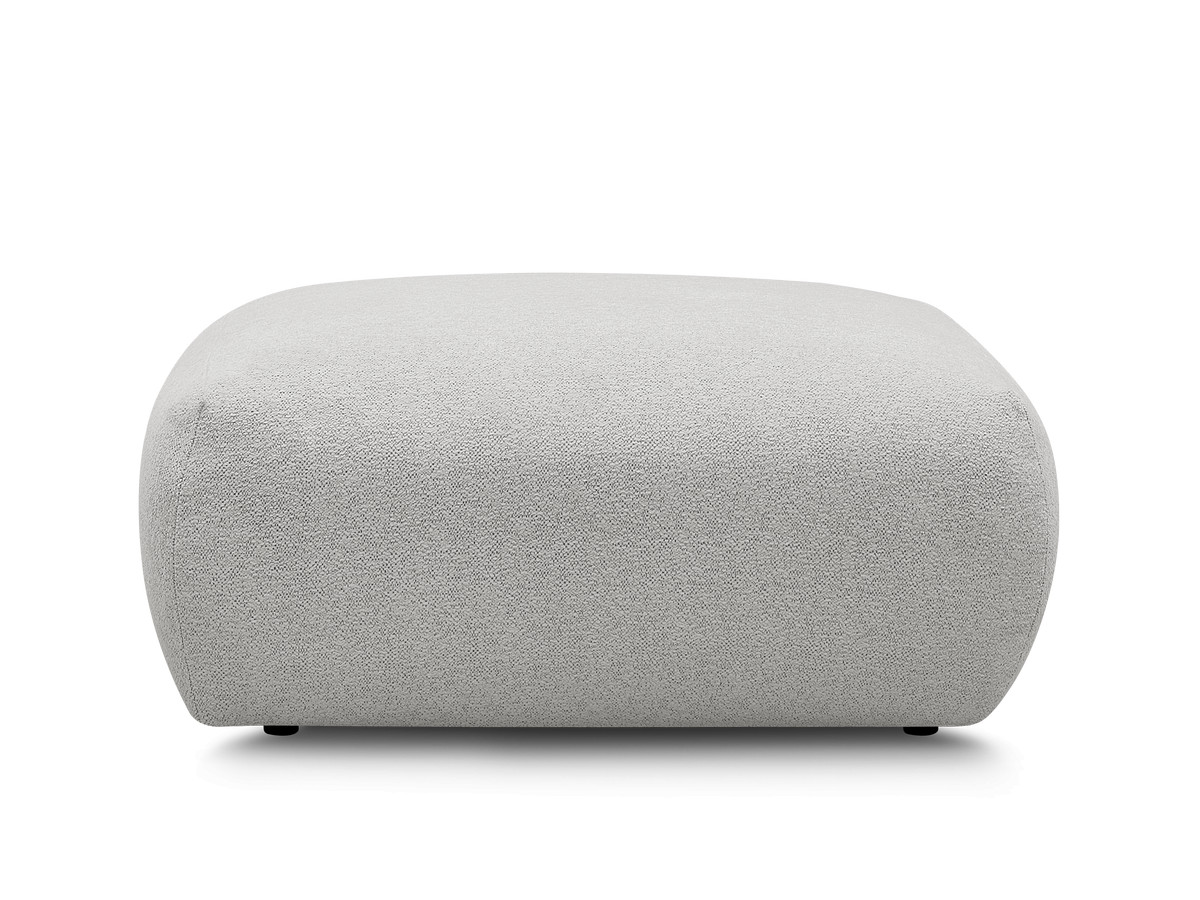 Bobochic Voltaire Pouf 106 × 90 cm Melange-Stoff Hellgrau