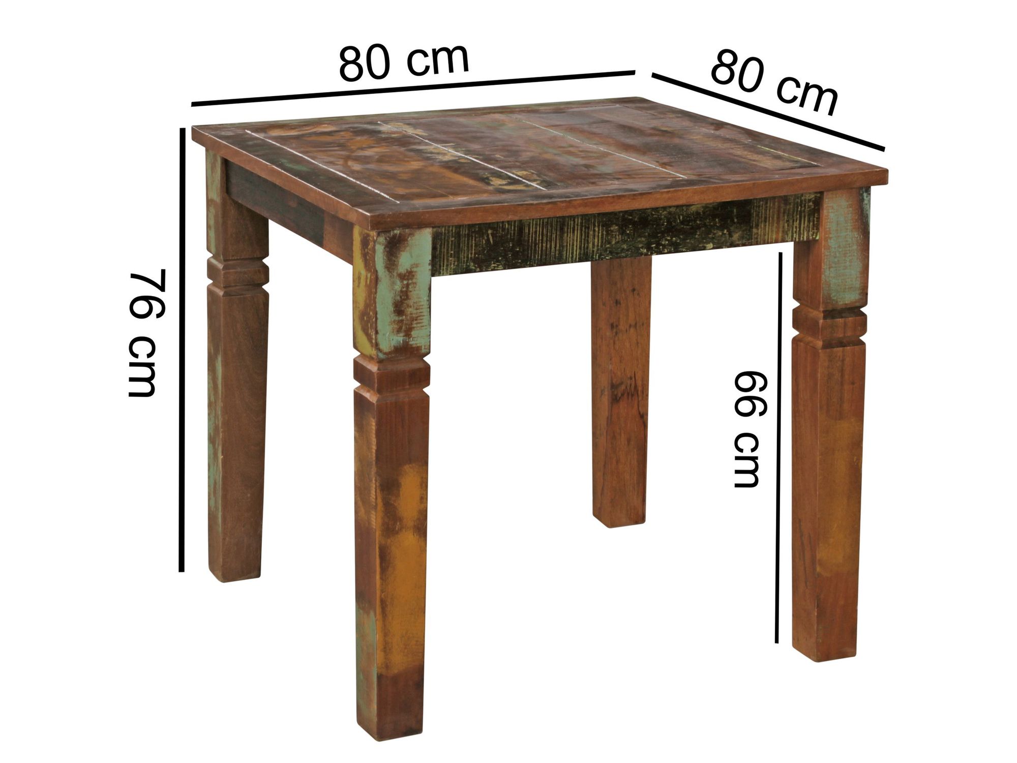 Esstisch Dyroy Mango Massivholz Braun 80 × 80 × 76 cm