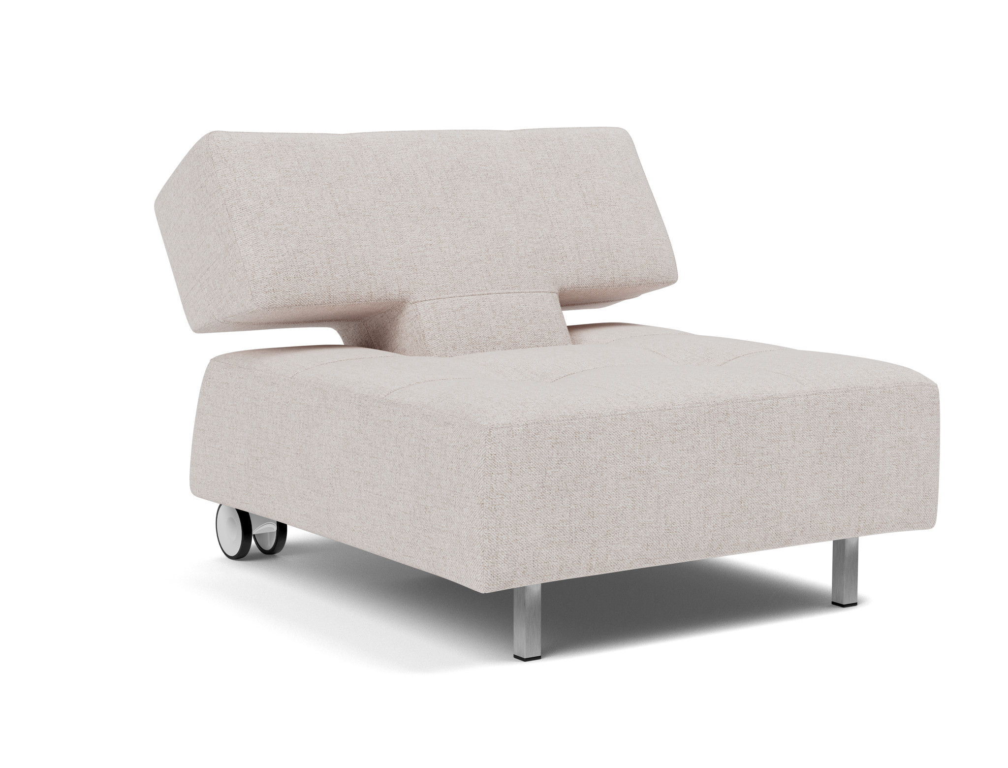Sessel Long Horn D.E.L. Strukturierter Stoff Weda 300-Weda-Sand