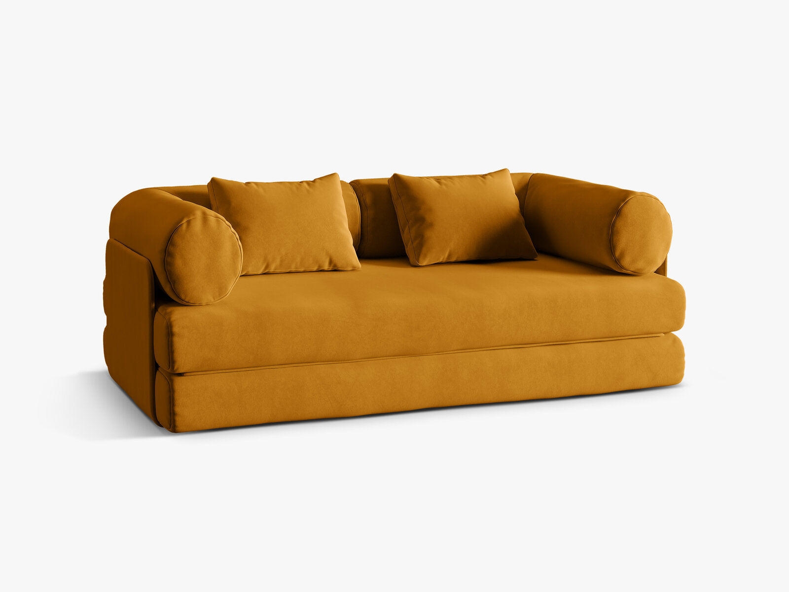 Micadoni Sofa Dreamy 3-Sitzer mit Schlaffunktion Samt Salvador Gelb