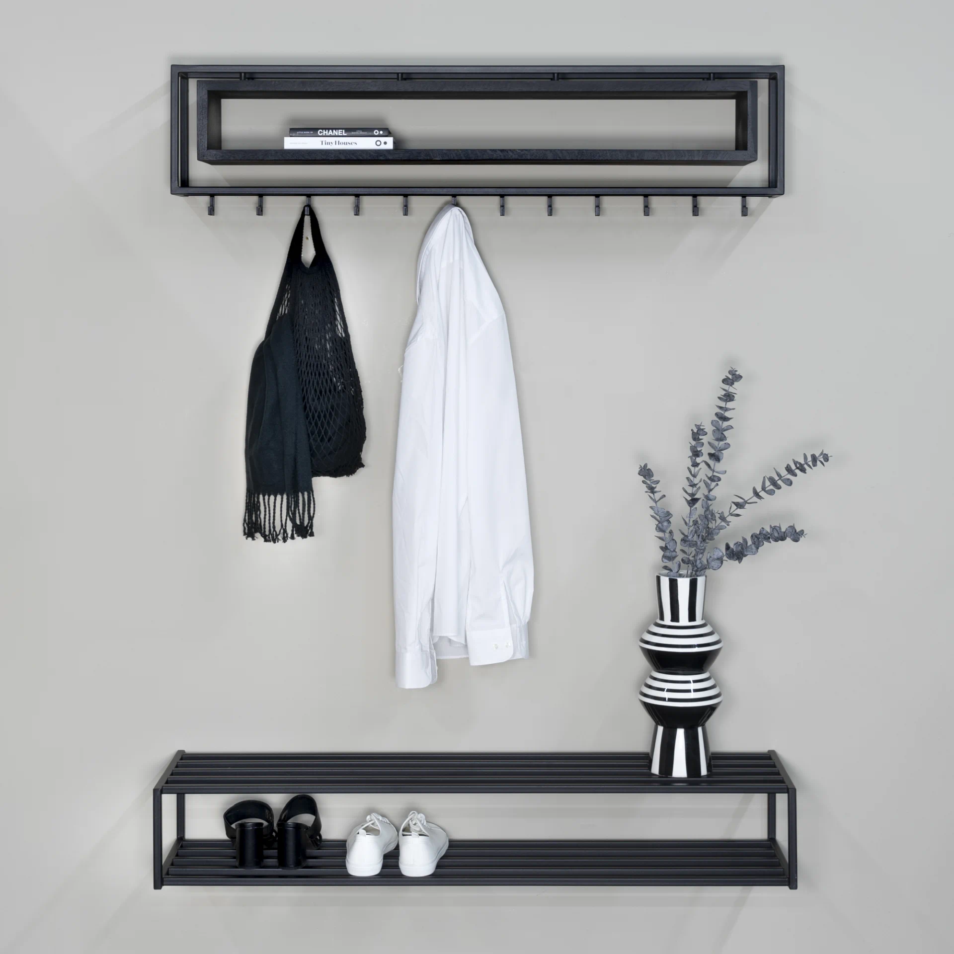 Spinder Design School 120 Wandgarderobe Schwarz