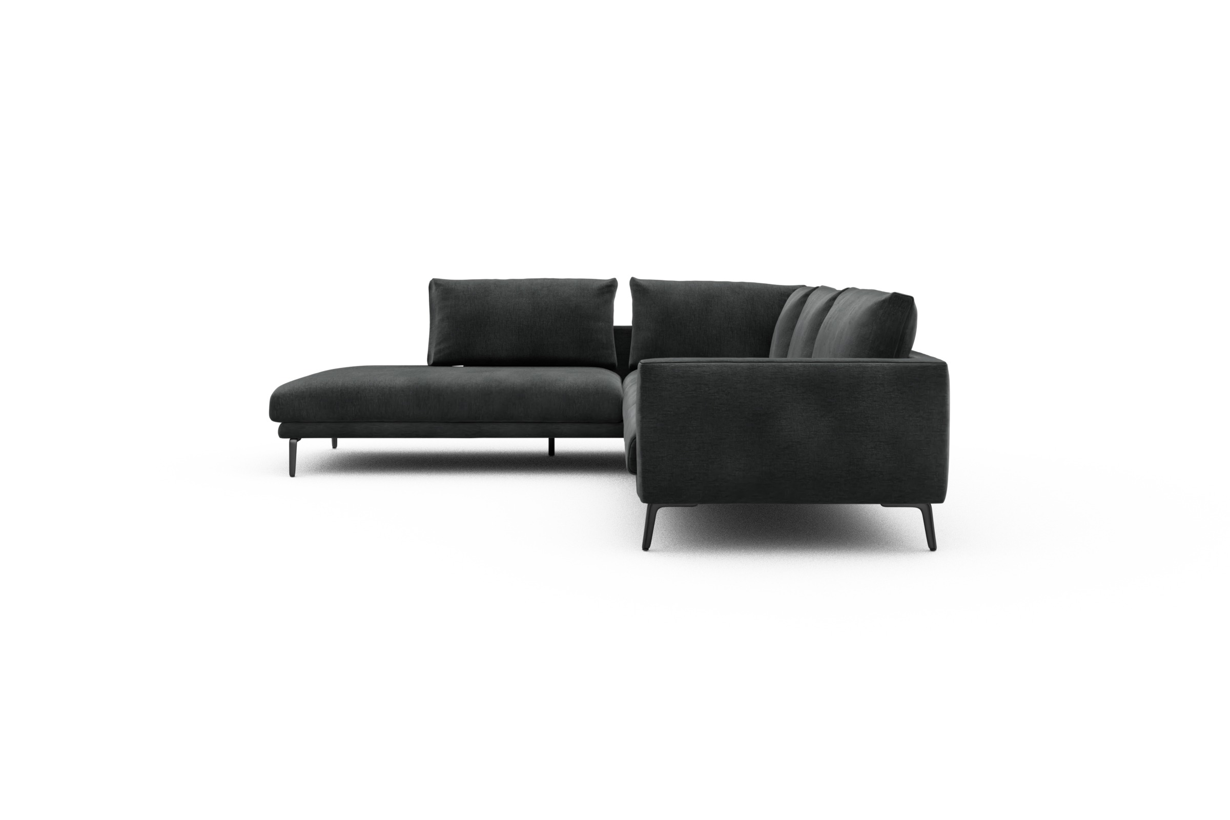 Ecksofa Karl Relax-Ecke links mit 2,5-Sitzer Smooth-Deep-Warm-Grey