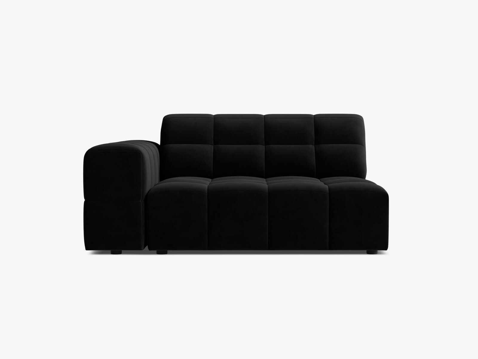 Micadoni Jennifer Sofamodul XL Links Samt Bluvel Schwarz