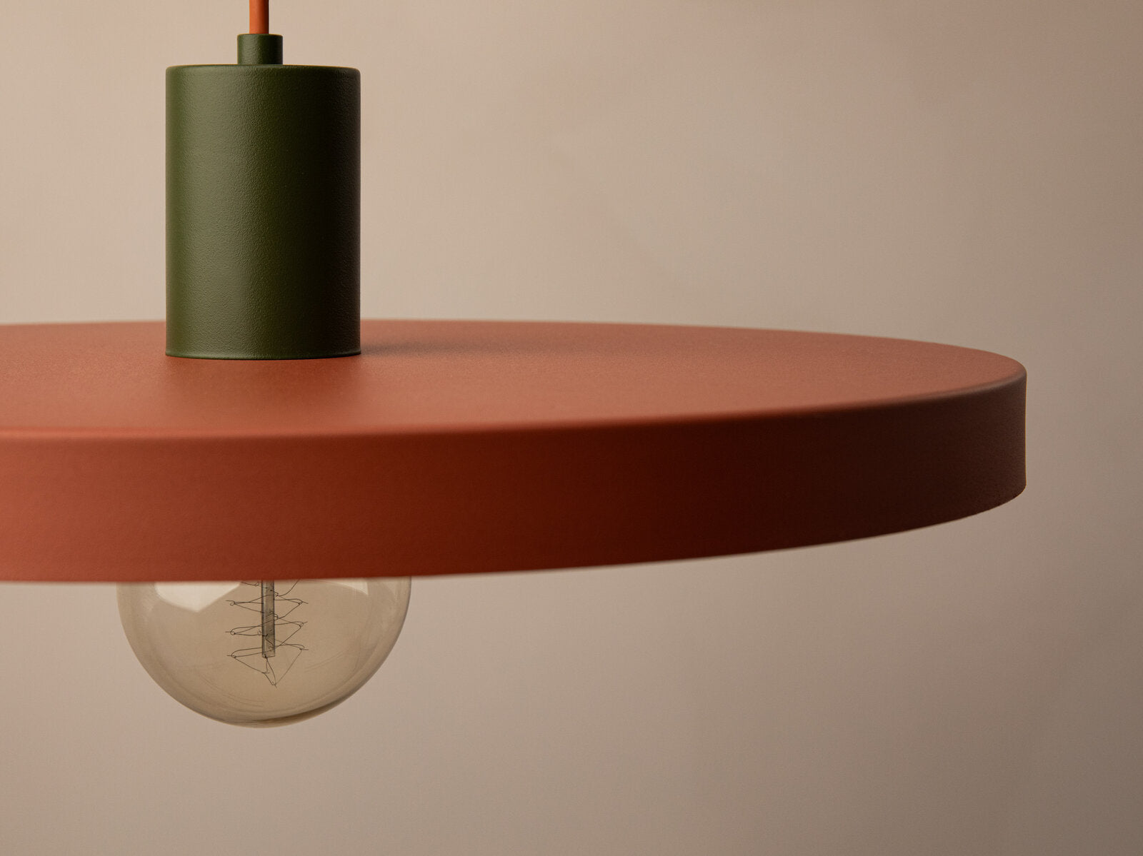 Micadoni Ori Pendelleuchte Ø 40 cm Grün / Ziegel