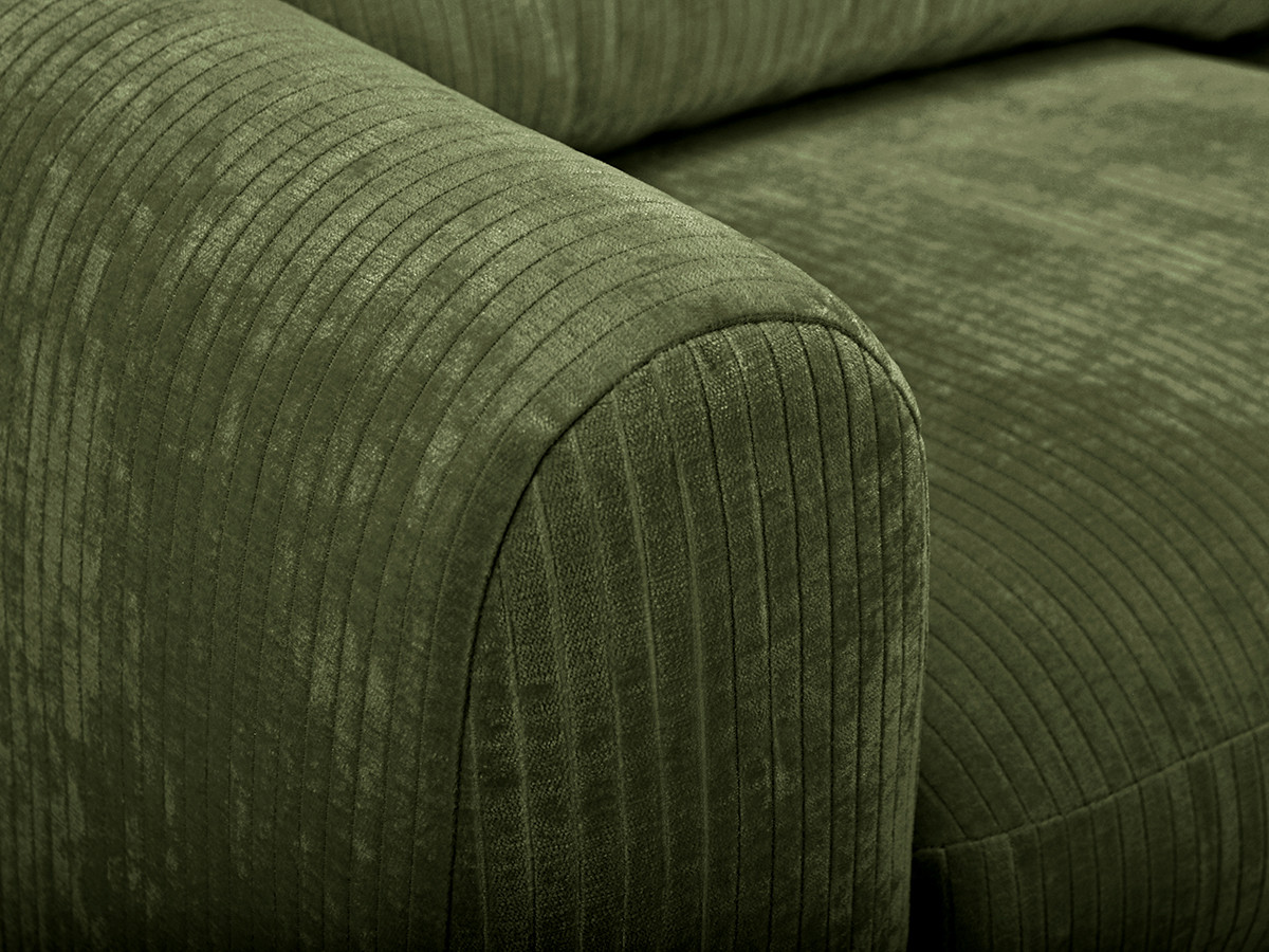 Bobochic Archi Schlafsofa 3-Sitzer Cordsamt Grün, Liegefläche 140 × 190 cm