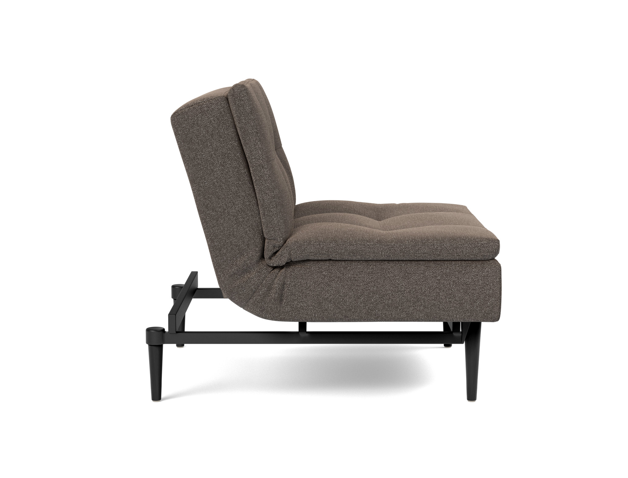 Sessel Dublexo Boucle Skandi 530-Taupe Beine Styletto Eiche schwarz