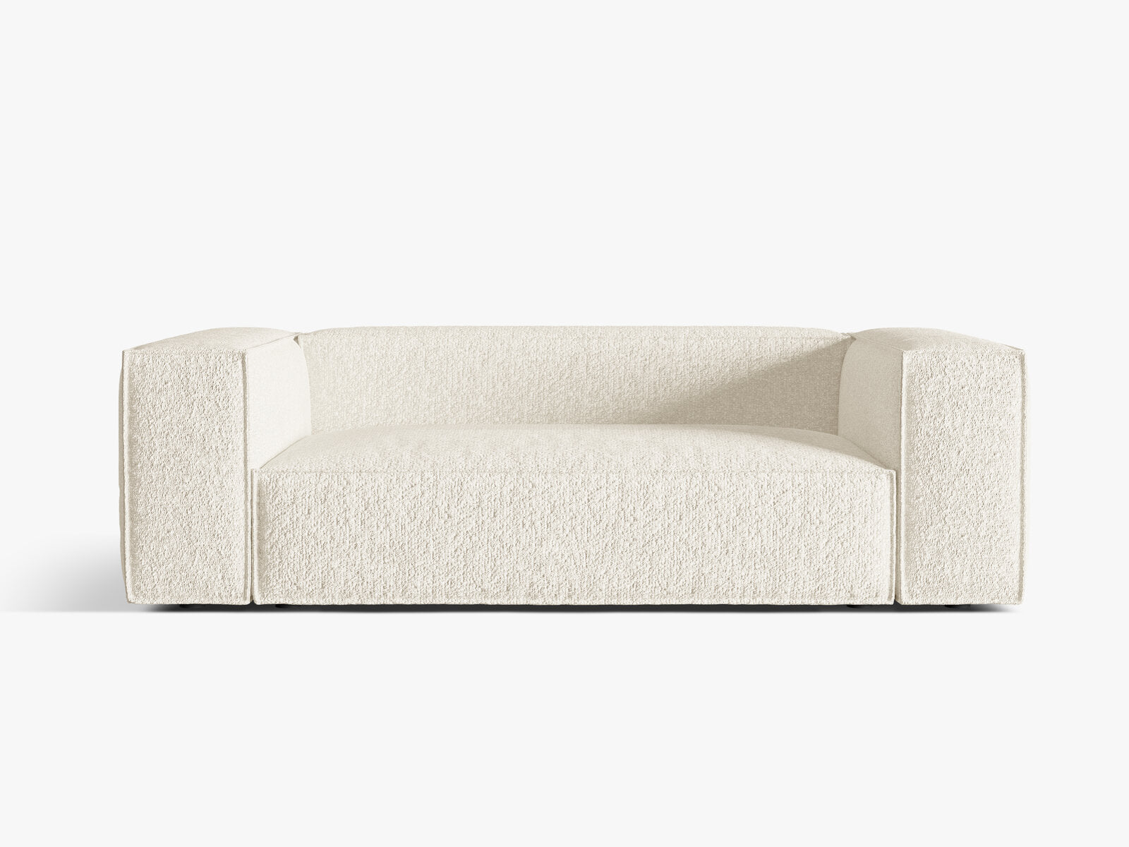 Micadoni Sofa Nuria 3-Sitzer Boucle Elfenbein