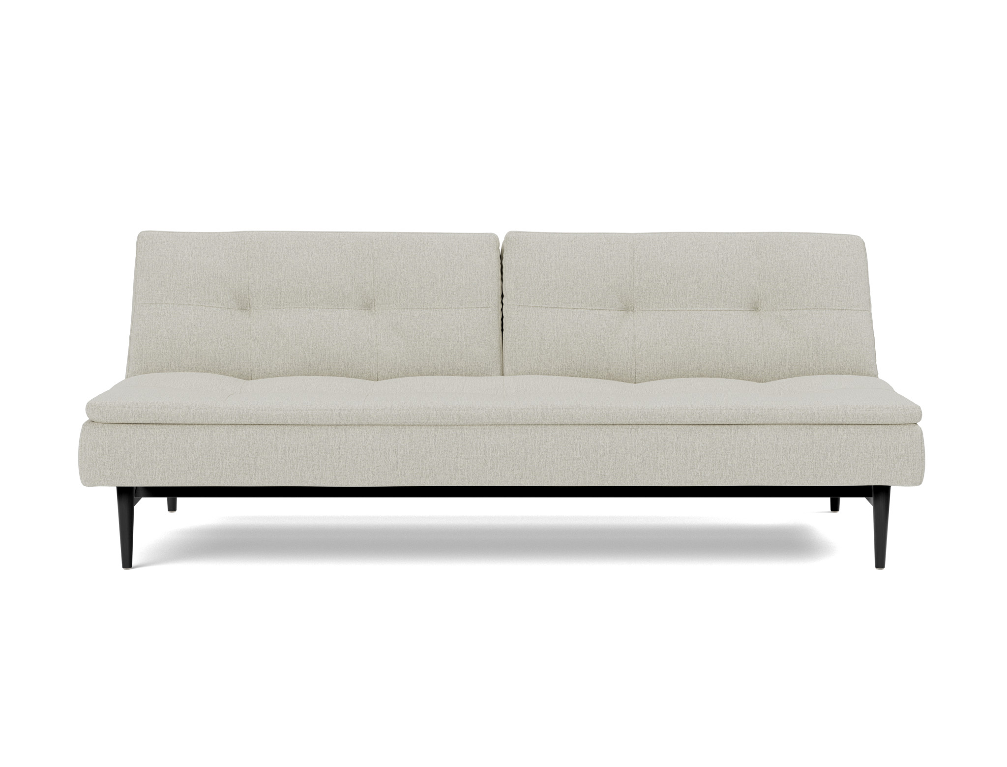 Schlafsofa Dublexo Flachgewebe Mixed Dance 527-Natural Beine Styletto Eiche schwarz