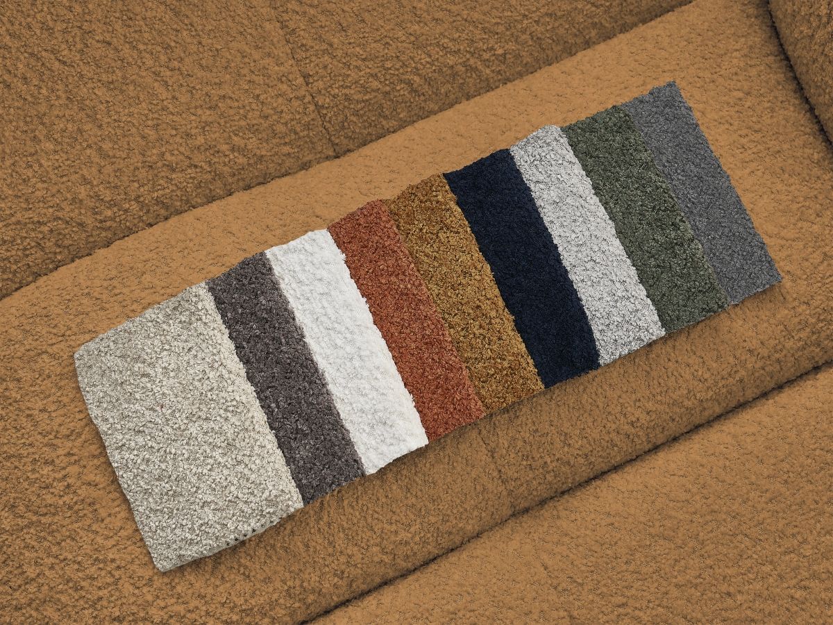Bobochic Cloud Schlafsofa 3-Sitzer Bouclé-Stoff Gelb