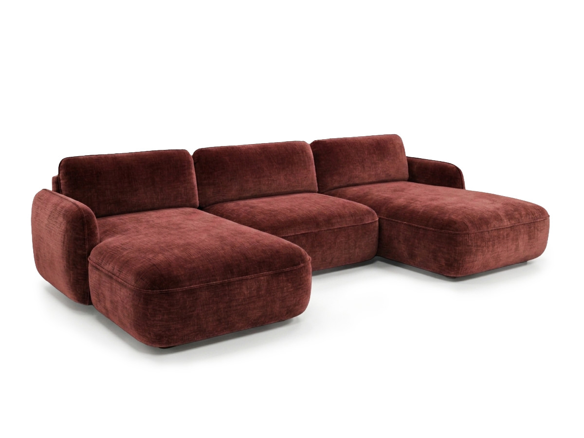 Bobochic Celeste Wohnlandschaft Chenille Rot