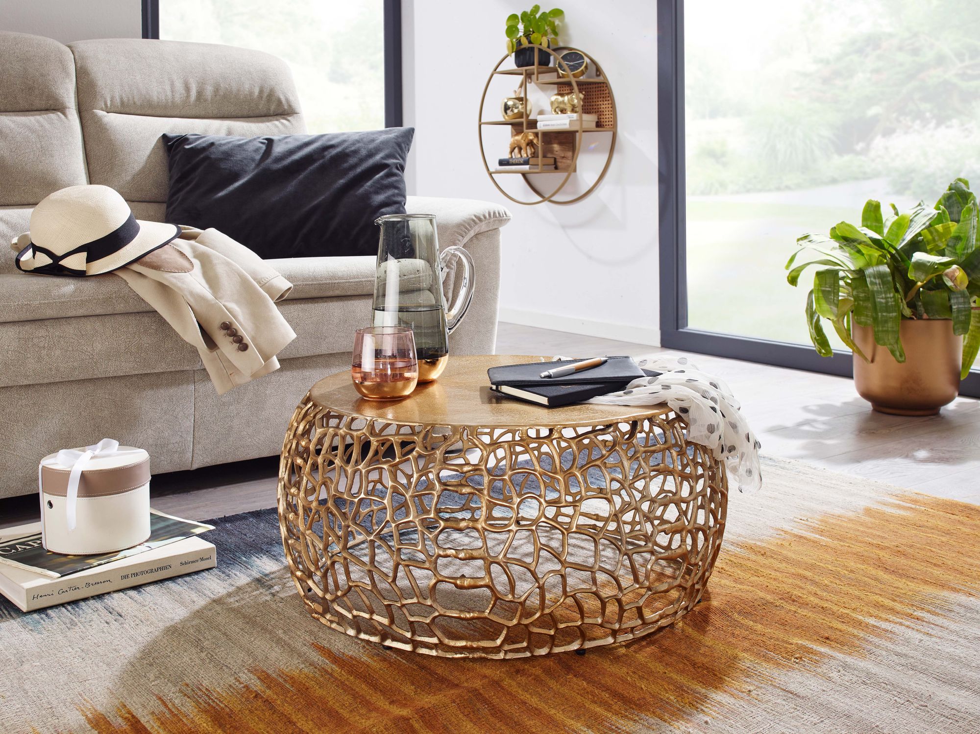 Couchtisch Brekke Gold Ø 66 × H 30 cm