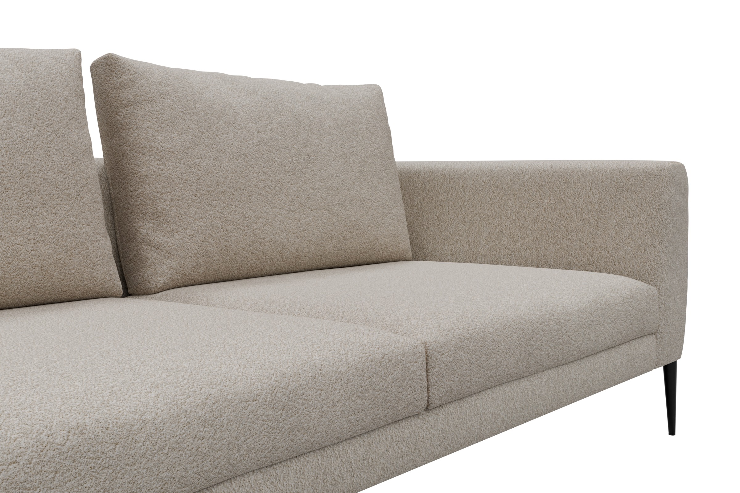 Ecksofa Paul Relax-Ecke links mit 2-Sitzer Aivi-Lace-Beige