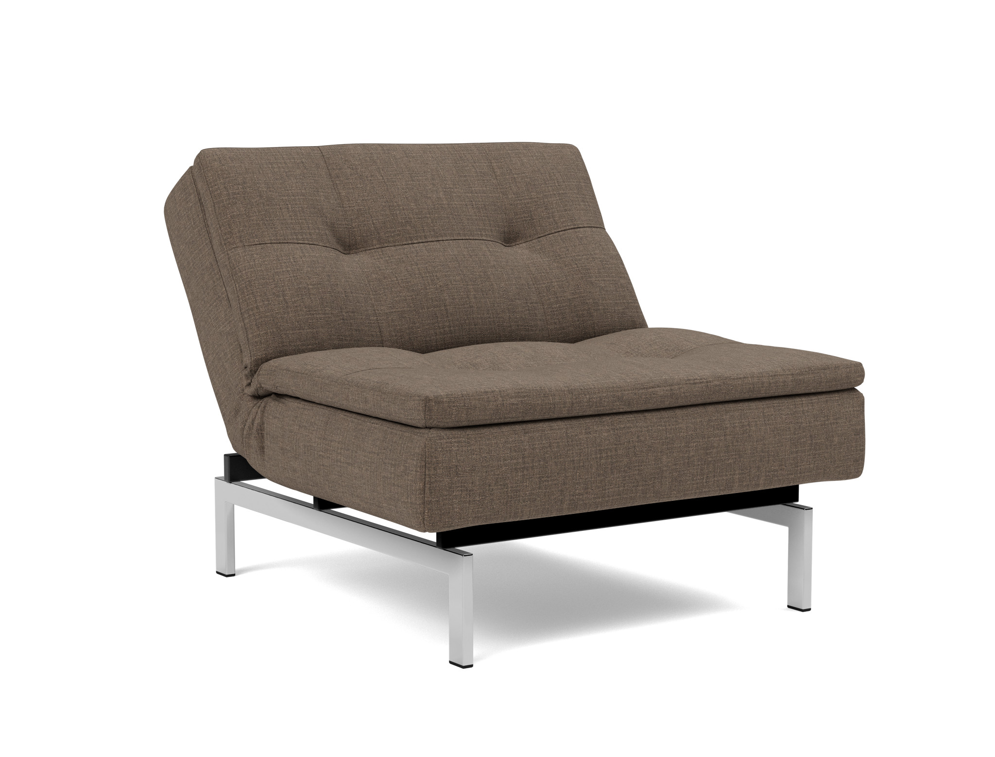 Sessel Dublexo Chenille Esina 411-Cedar-Brown Beine Chrom