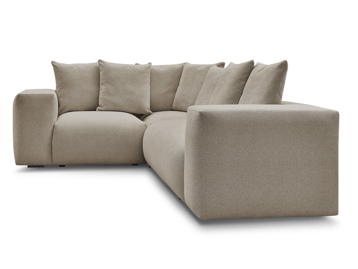 Bobochic Voltaire Ecksofa 268 × 214 cm Melange-Stoff Taupe Ecke links