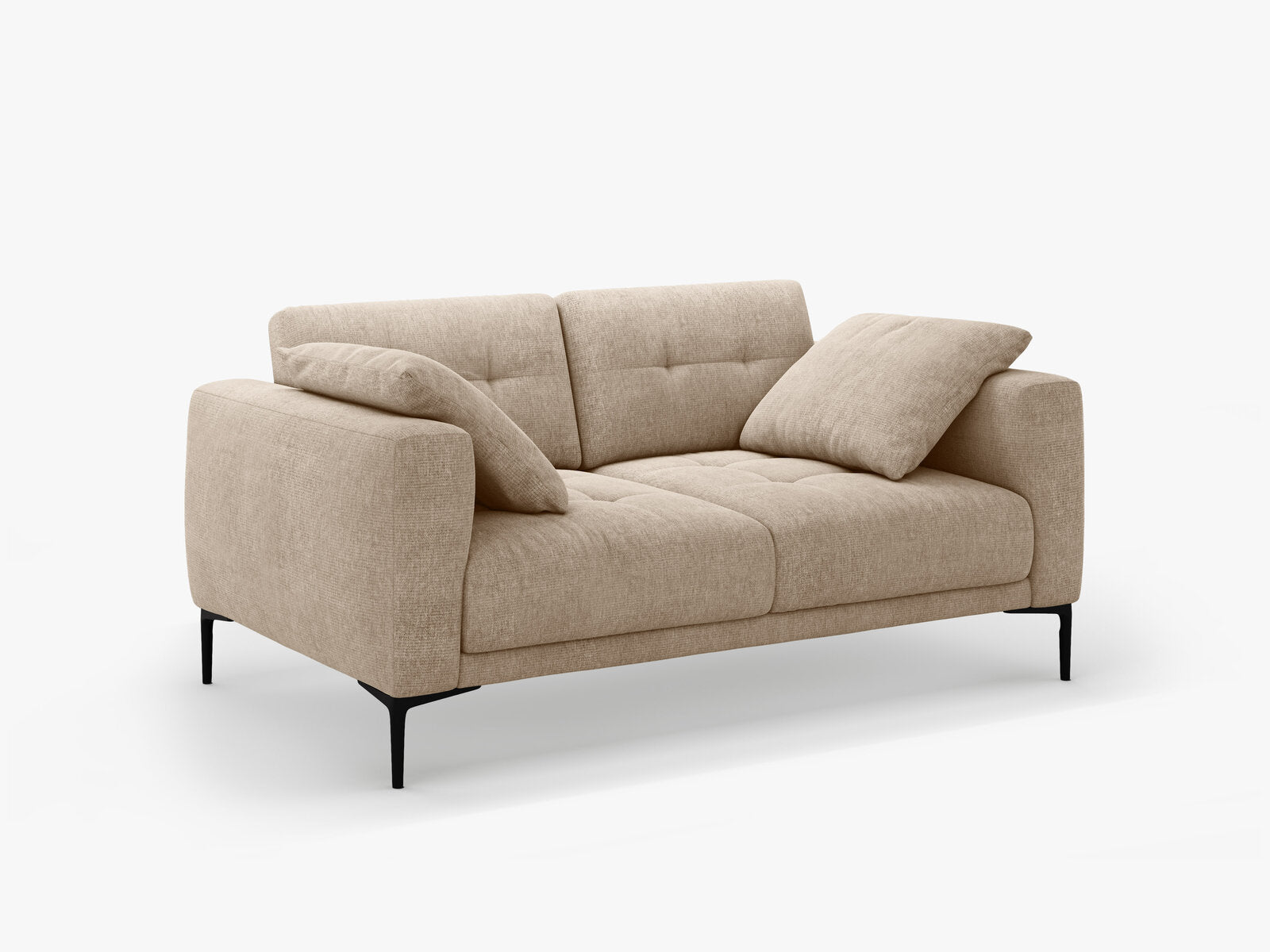 Micadoni Sofa Bemy 2-Sitzer Strukturierter Stoff Sand